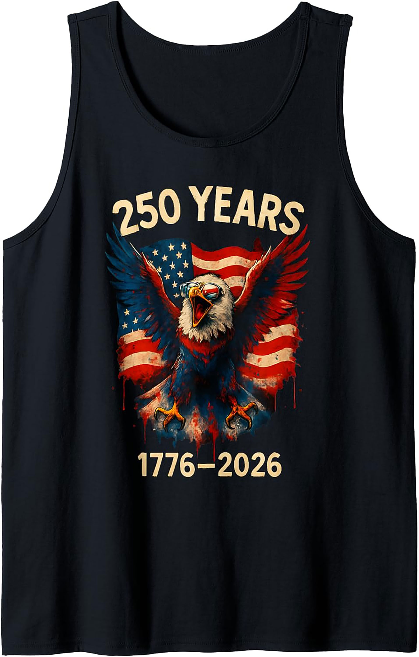 250 Years USA Patriotic Eagle Tank Top | 1776-2026 Graphic