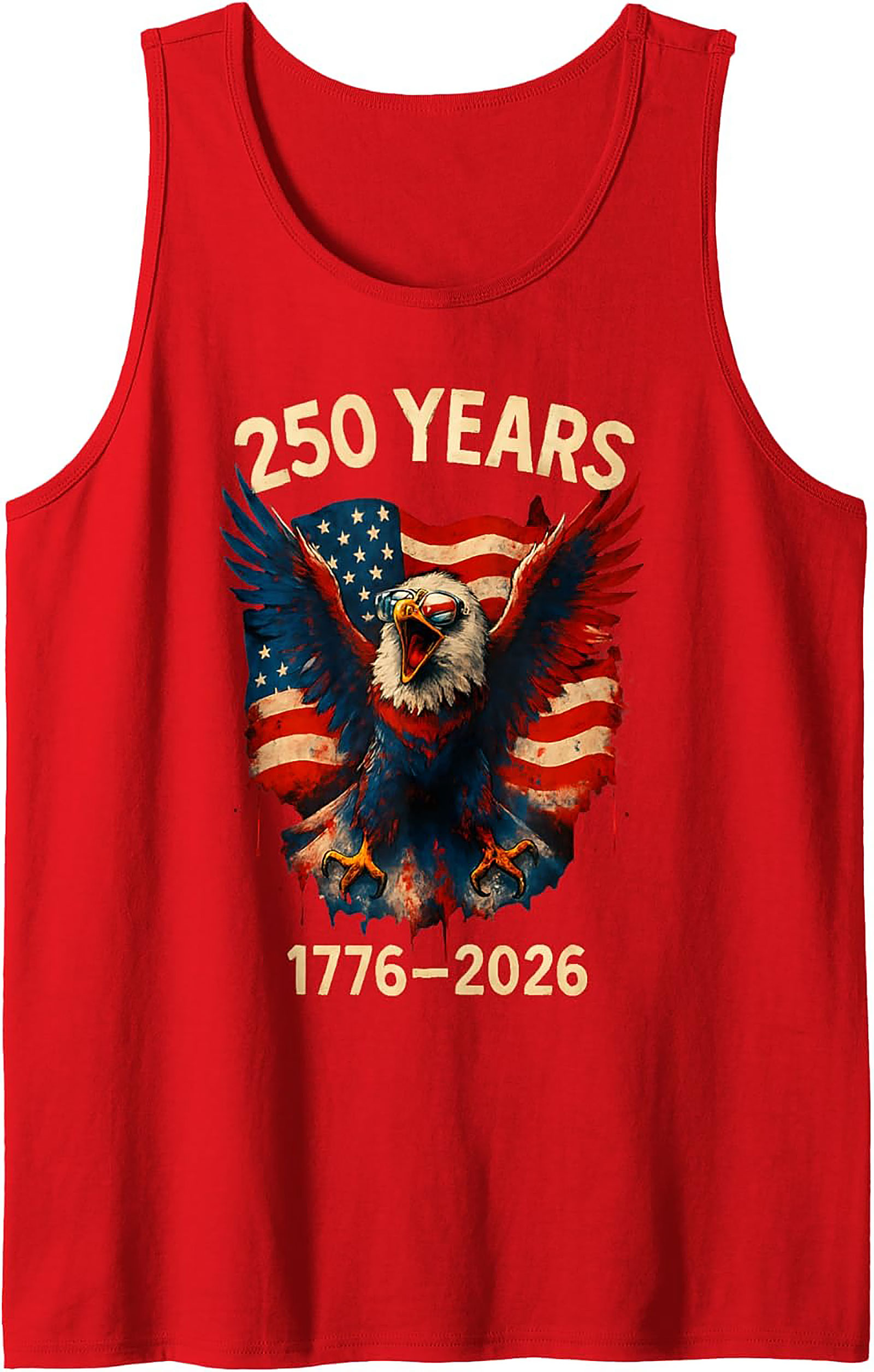 250 Years USA Patriotic Eagle Tank Top | 1776-2026 Graphic