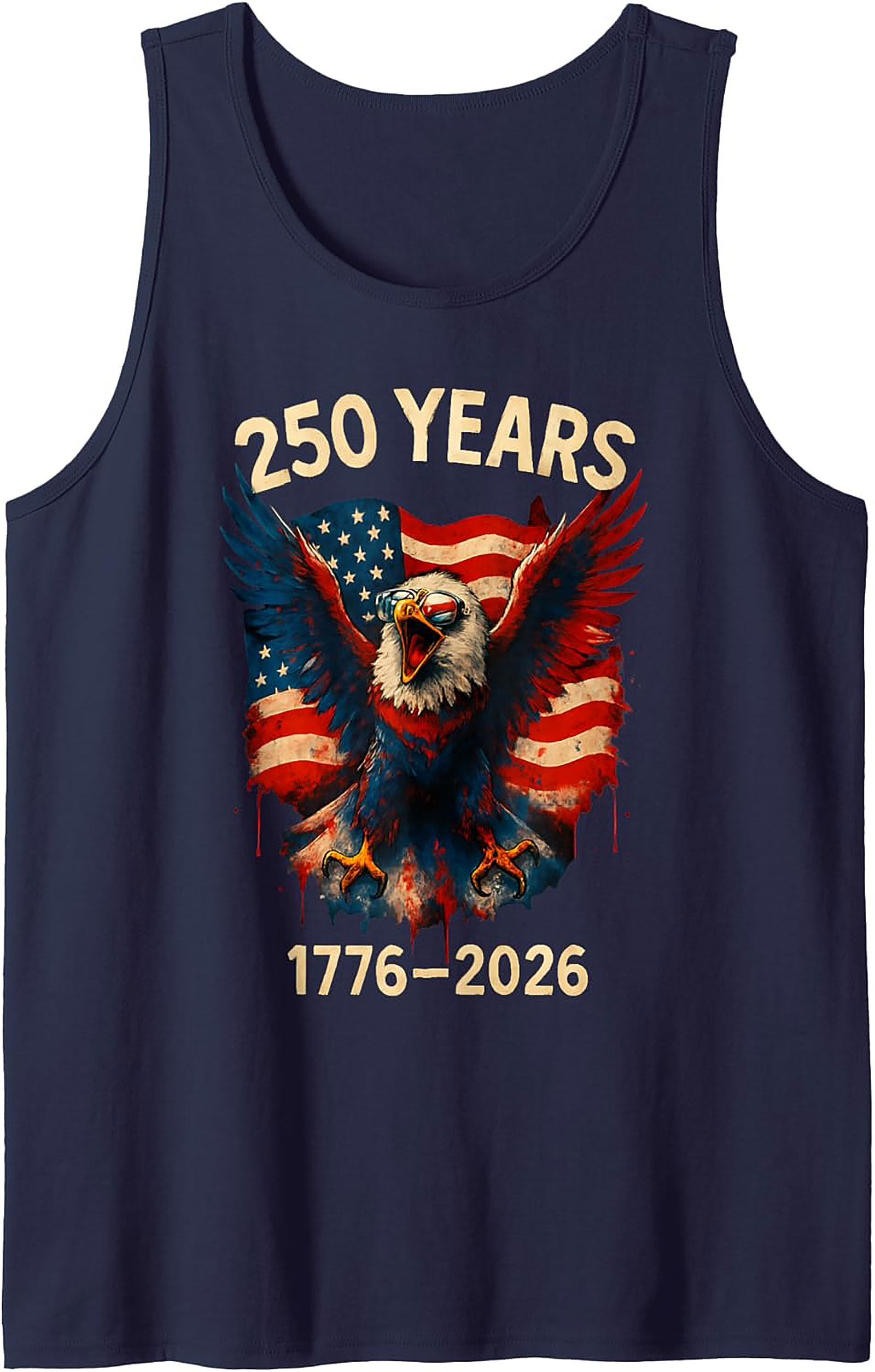 250 Years USA Patriotic Eagle Tank Top | 1776-2026 Graphic