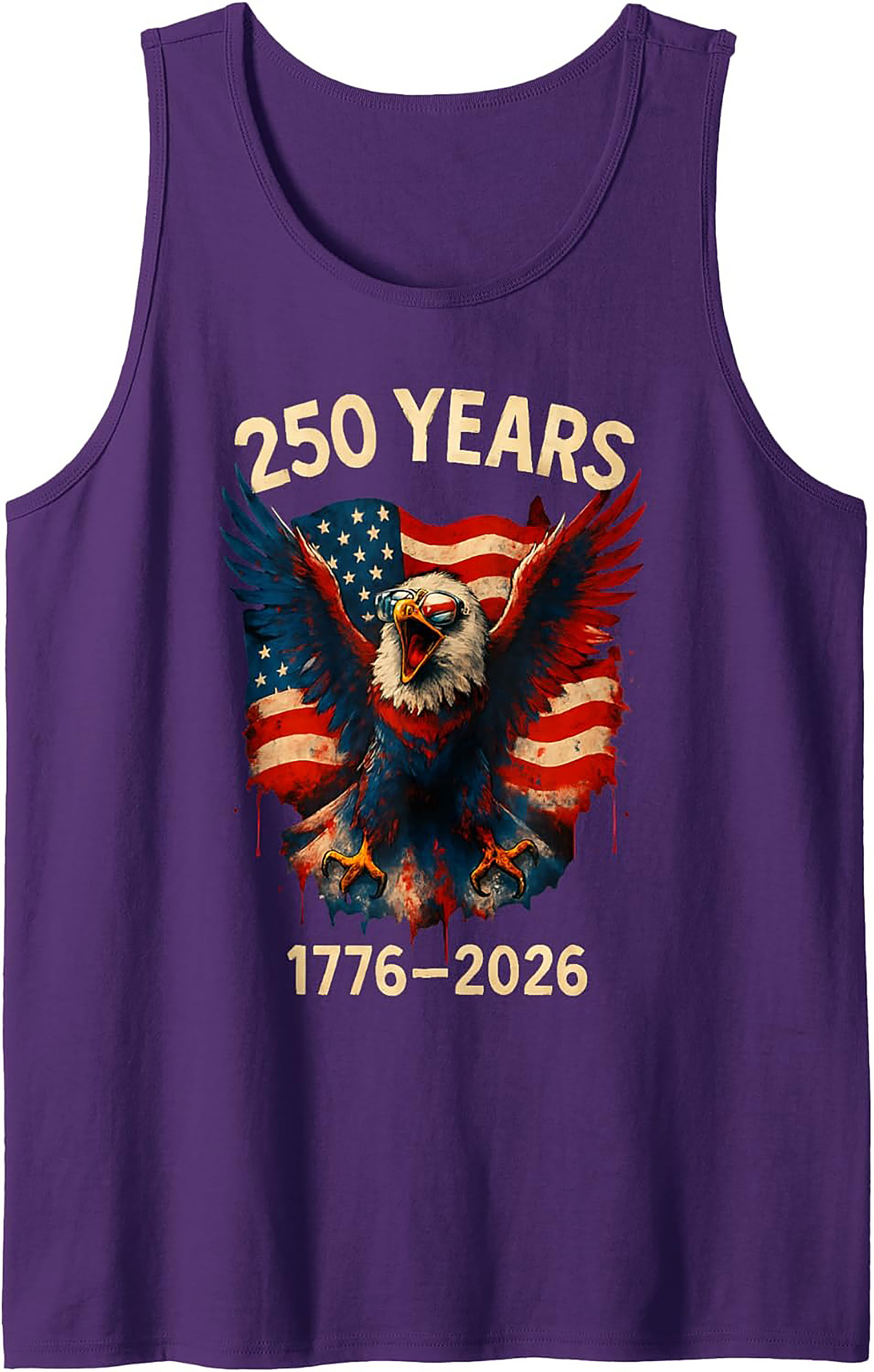 250 Years USA Patriotic Eagle Tank Top | 1776-2026 Graphic