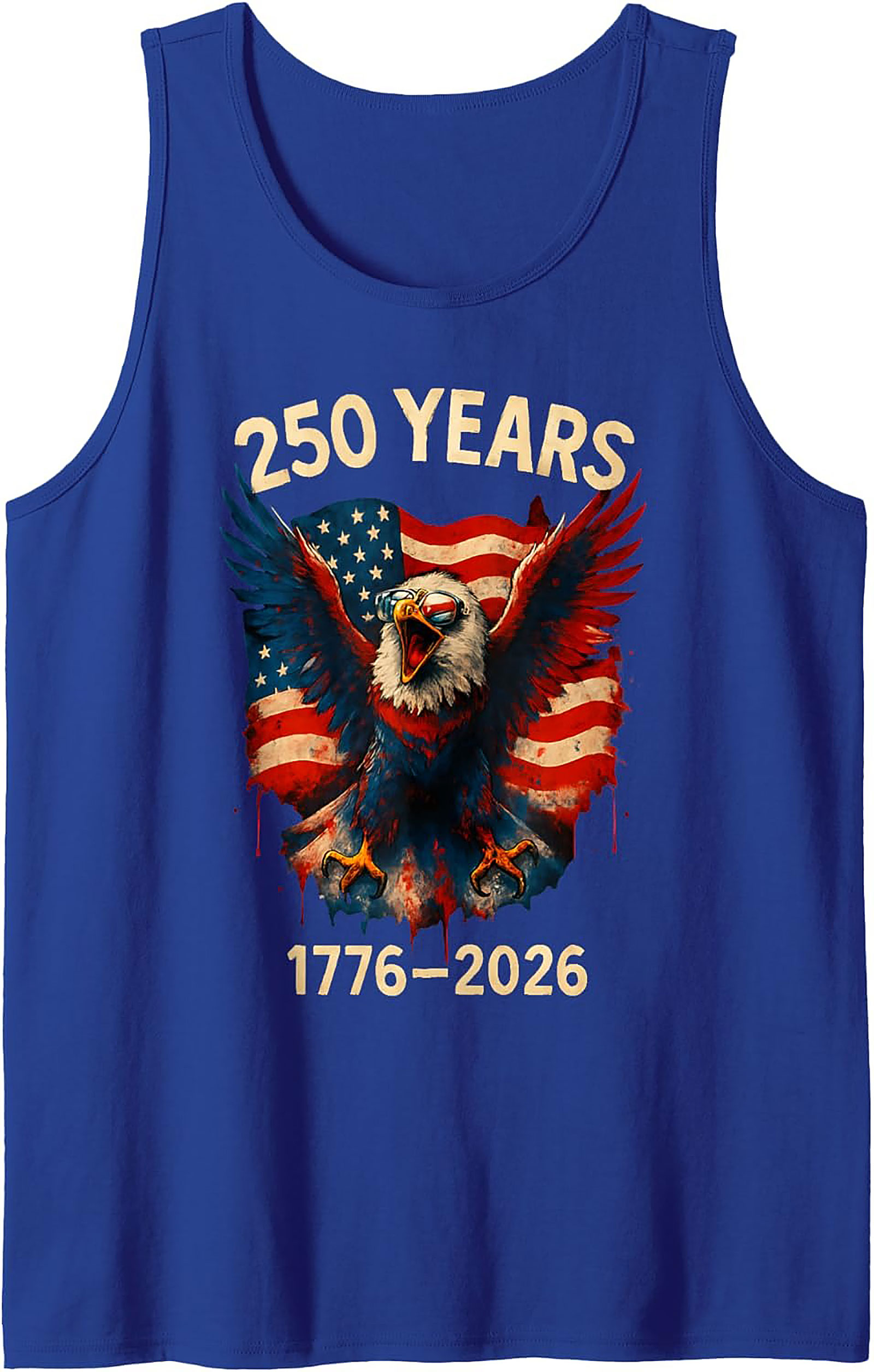 250 Years USA Patriotic Eagle Tank Top | 1776-2026 Graphic