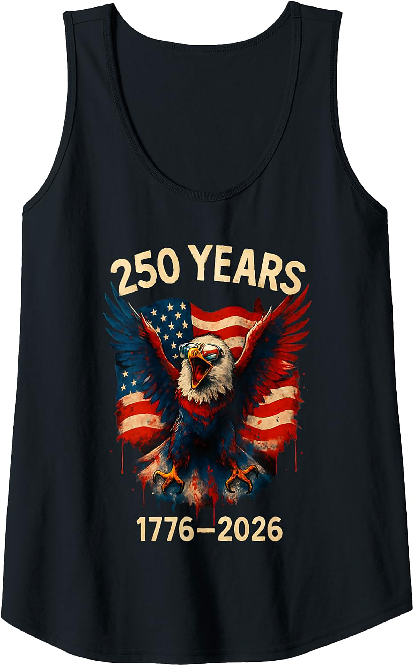 250 Years USA Patriotic Eagle Tank Top | 1776-2026 Graphic
