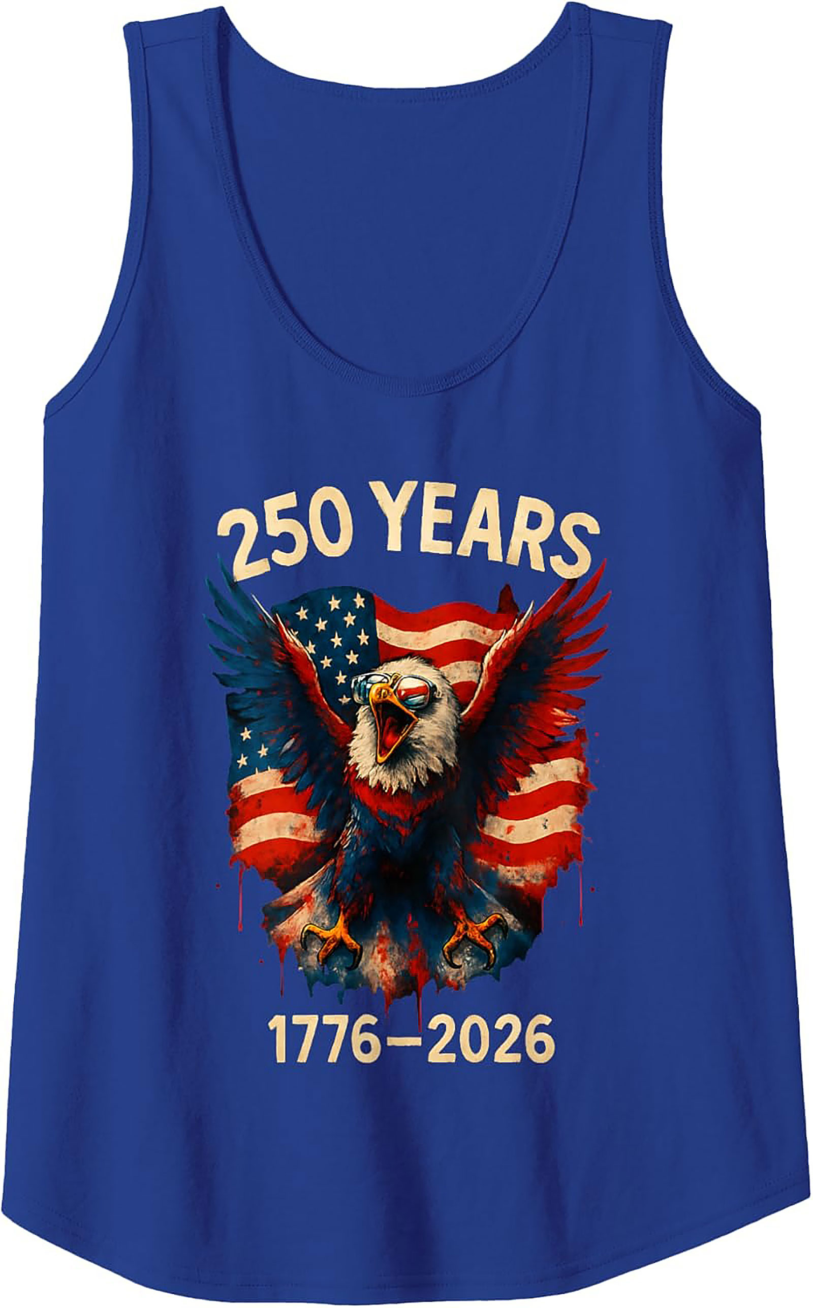 250 Years USA Patriotic Eagle Tank Top | 1776-2026 Graphic