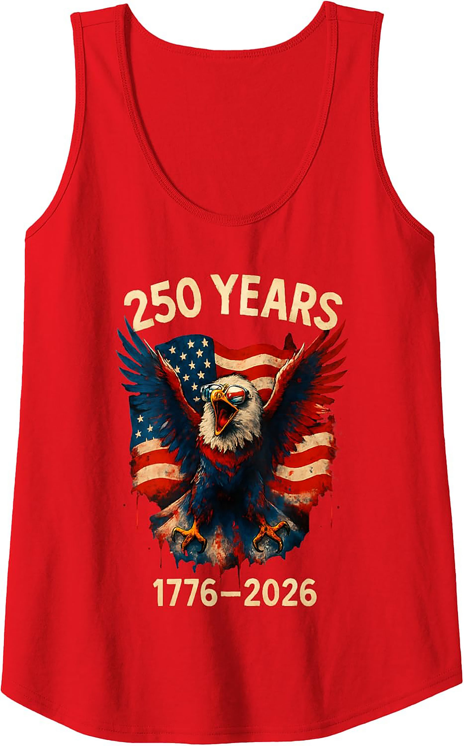 250 Years USA Patriotic Eagle Tank Top | 1776-2026 Graphic