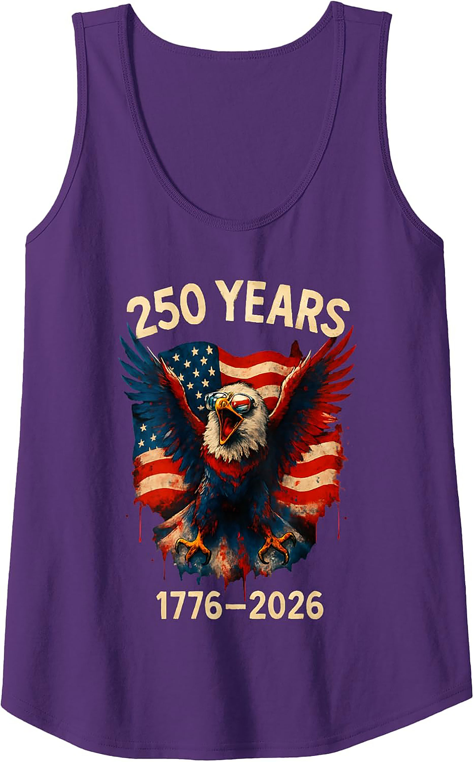 250 Years USA Patriotic Eagle Tank Top | 1776-2026 Graphic