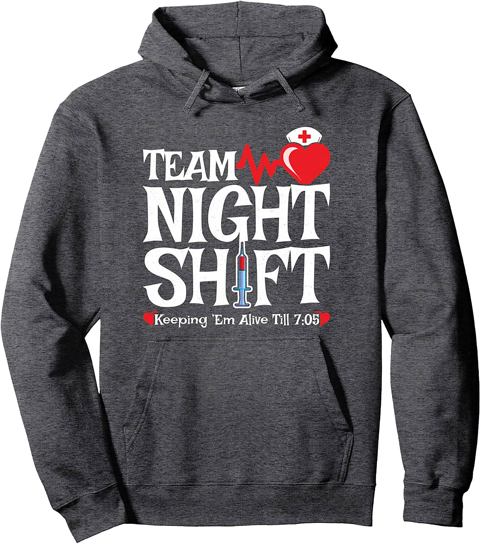 Team Night Shift Hoodie Funny Nurse & Healthcare Pullover