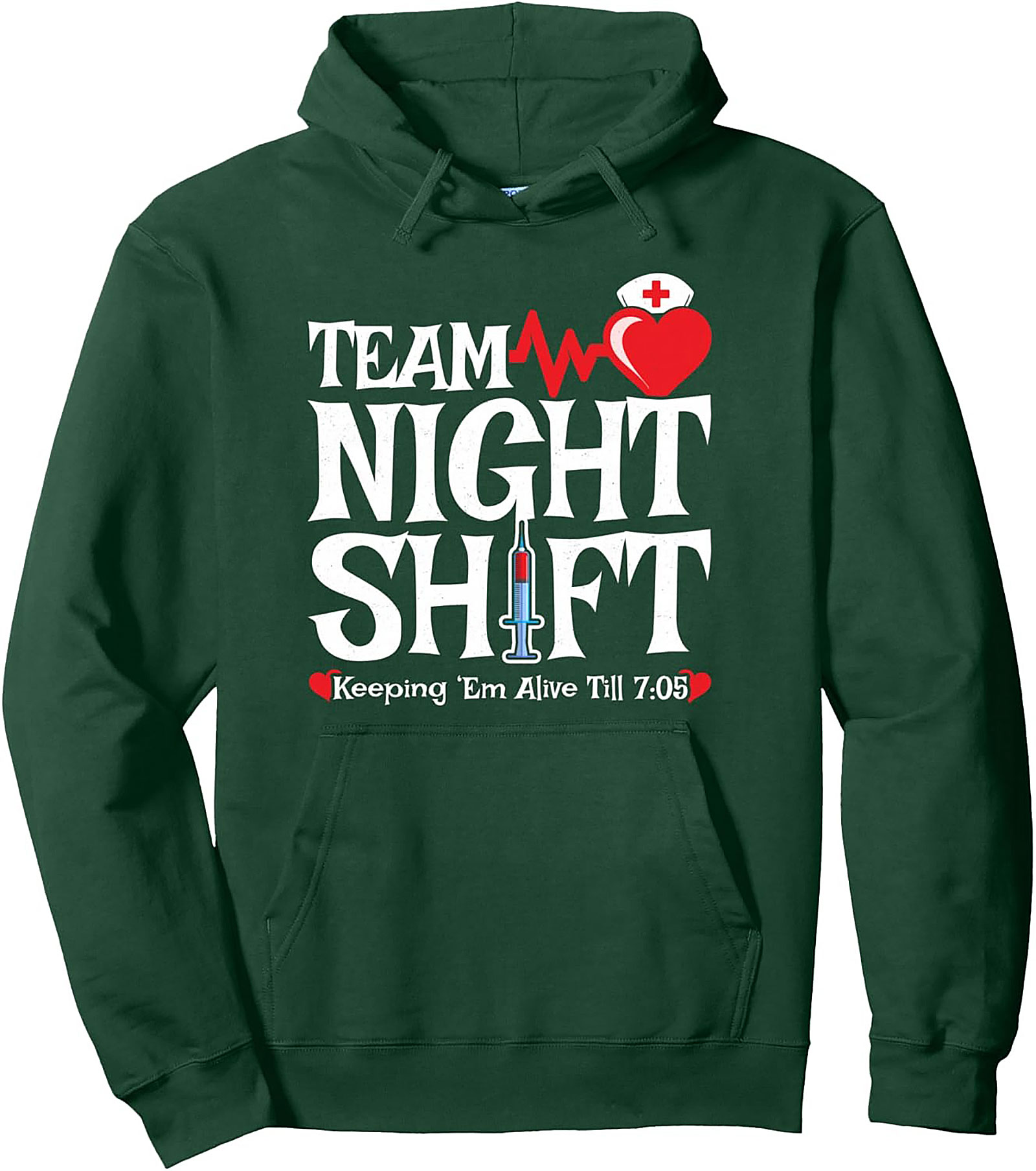 Team Night Shift Hoodie Funny Nurse & Healthcare Pullover