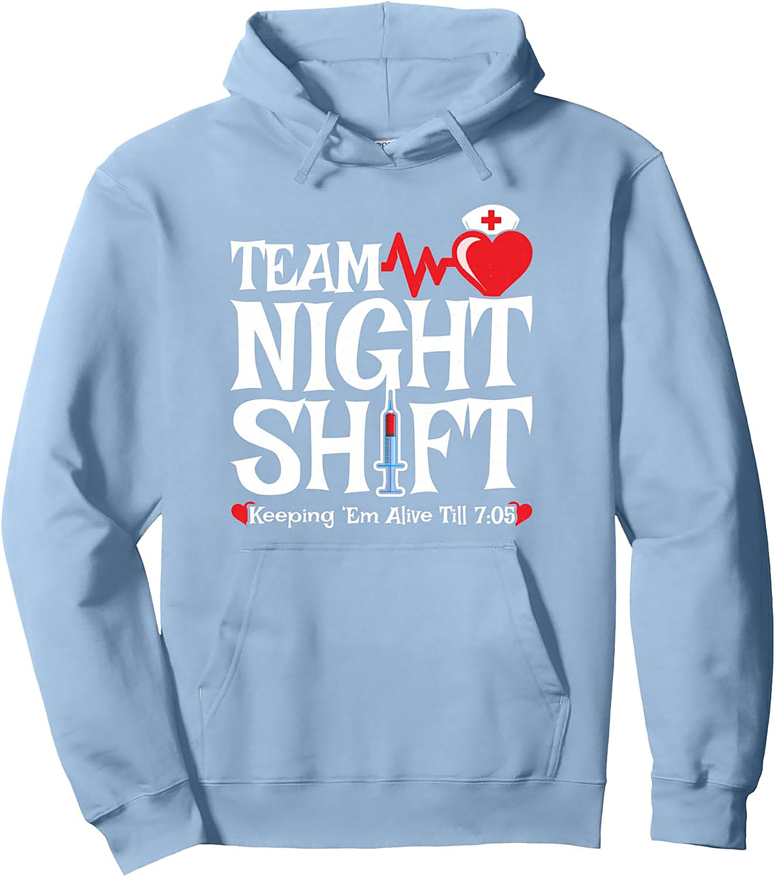 Team Night Shift Hoodie Funny Nurse & Healthcare Pullover