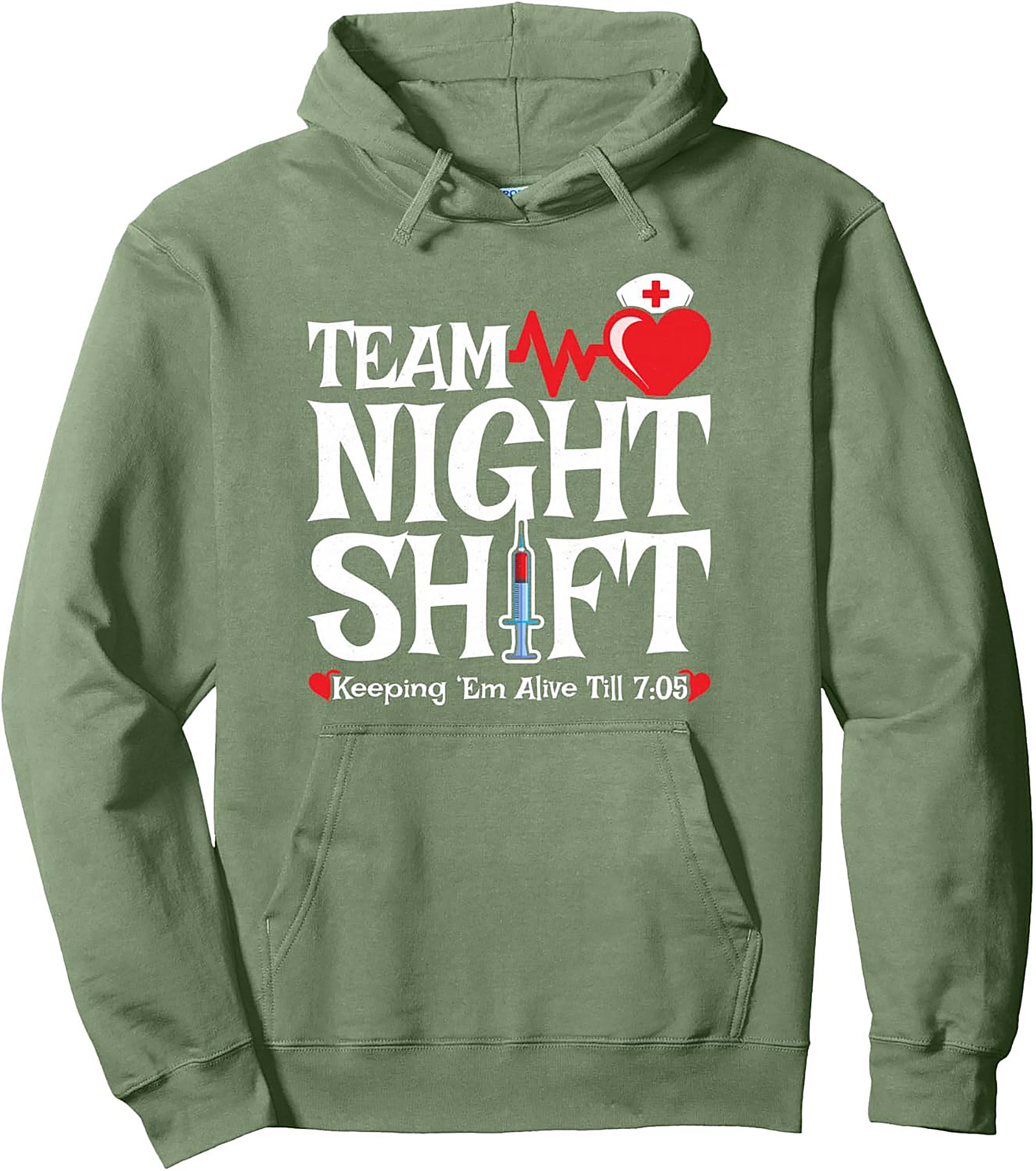 Team Night Shift Hoodie Funny Nurse & Healthcare Pullover