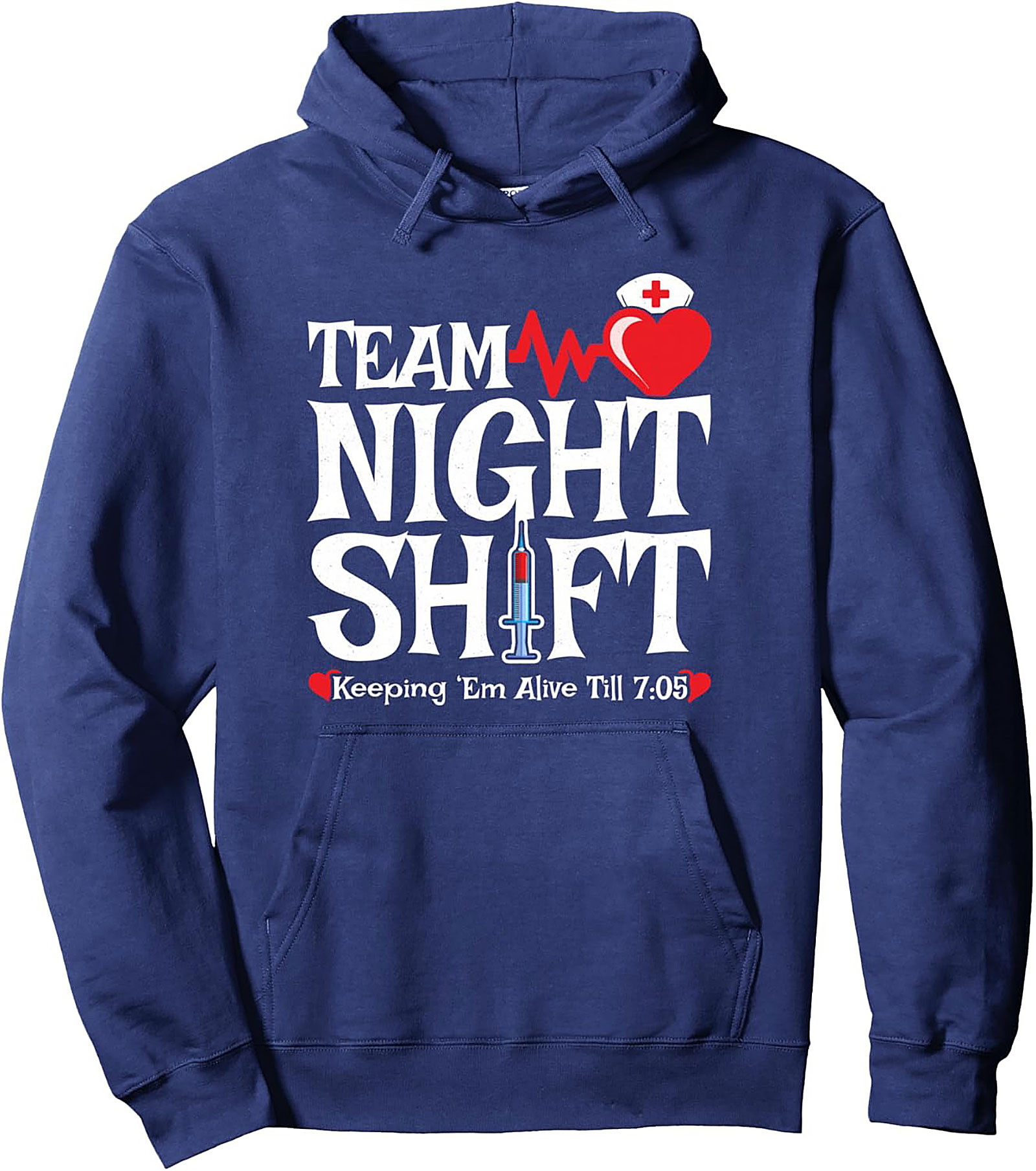 Team Night Shift Hoodie Funny Nurse & Healthcare Pullover