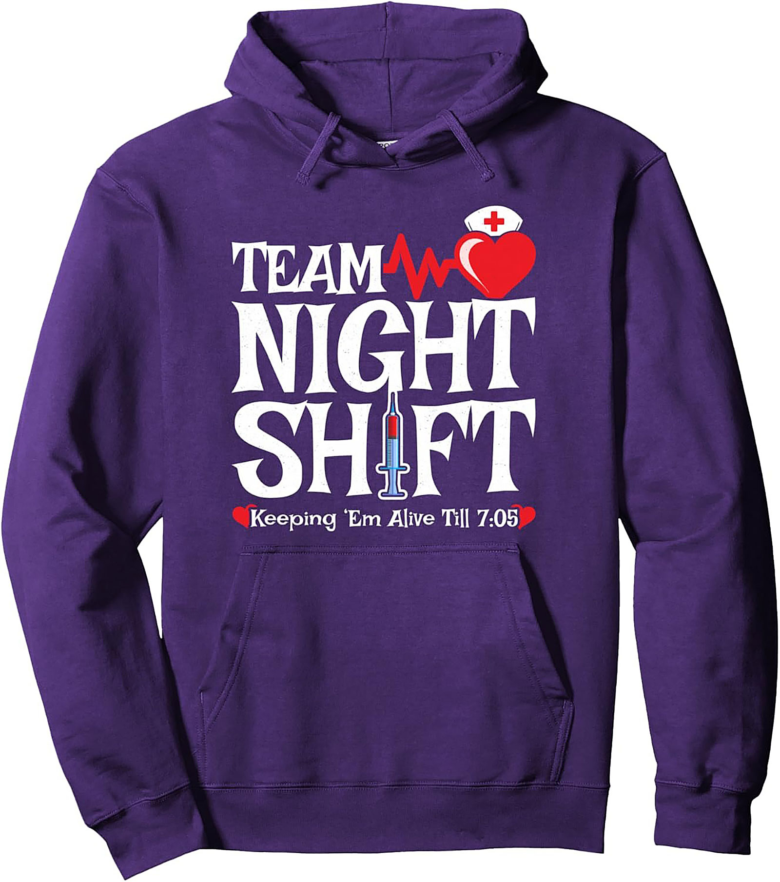 Team Night Shift Hoodie Funny Nurse & Healthcare Pullover