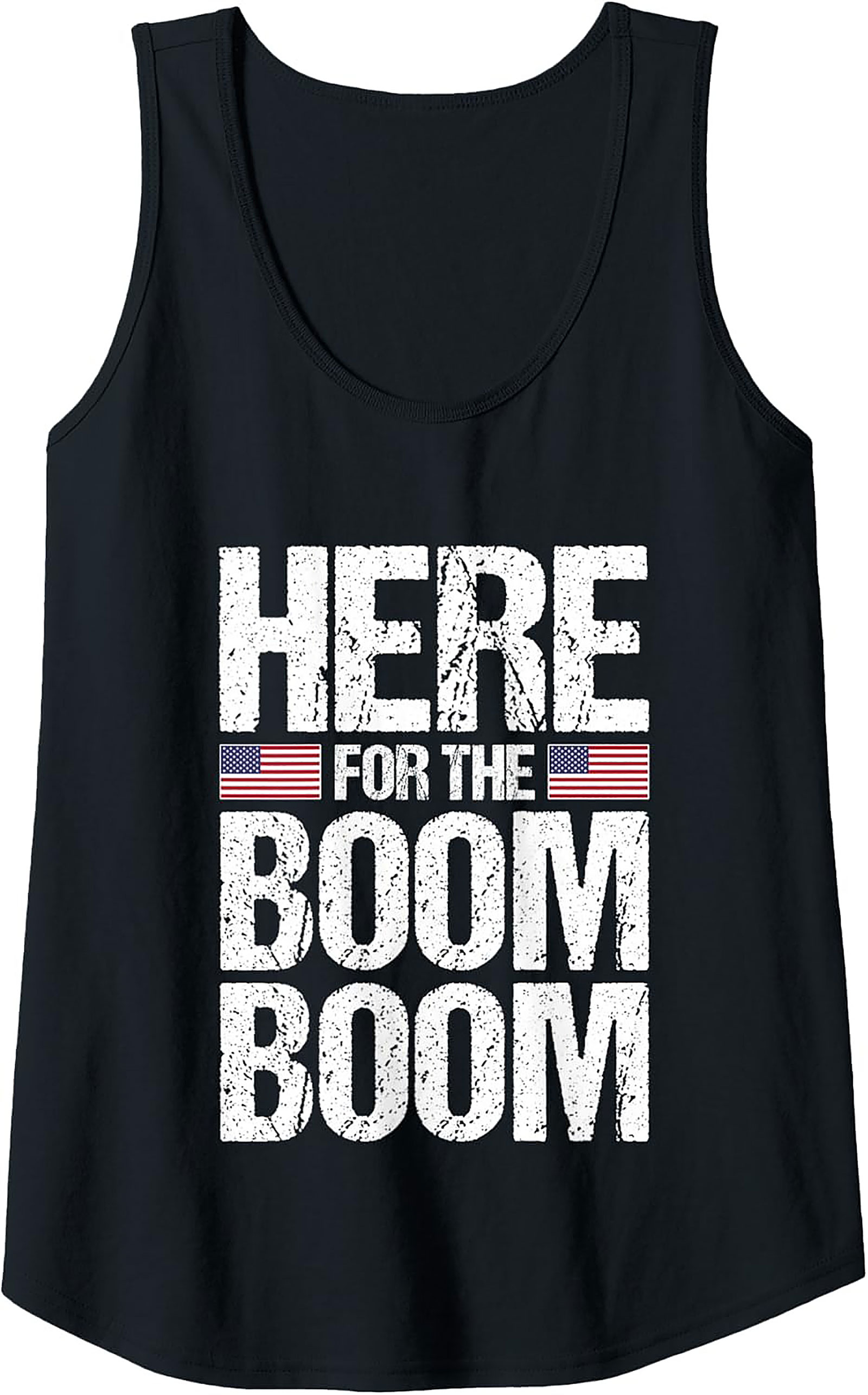 Here For The Boom Boom Patriotic Tank Top | 4th of July