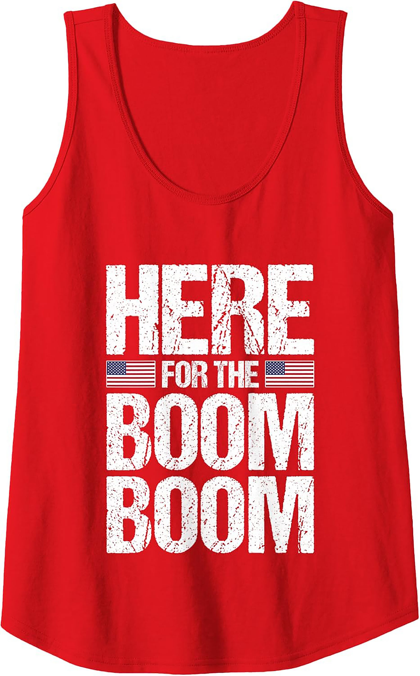 Here For The Boom Boom Patriotic Tank Top | 4th of July