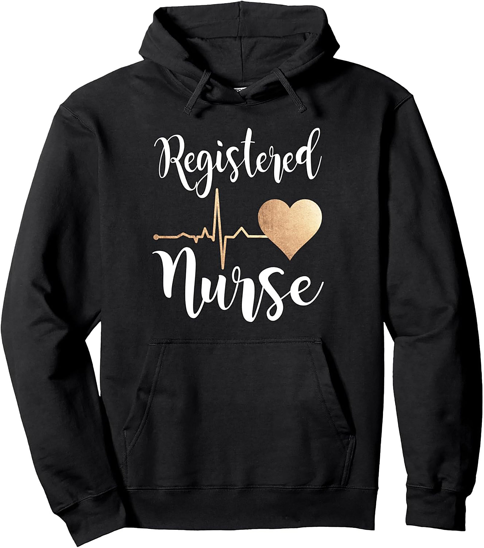 Registered Nurse Heartbeat Hoodie Cozy RN Pullover Gift