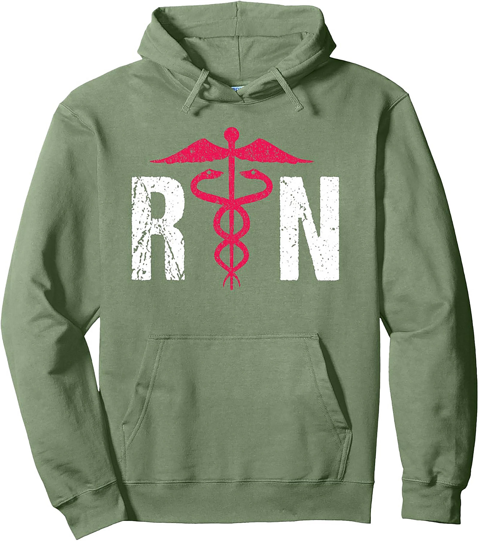 RN Hoodie - Caduceus Graphic Pullover Nurse Gift & Apparel