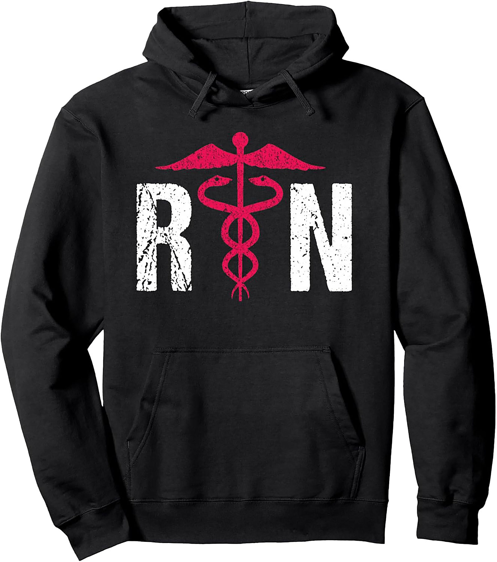 RN Hoodie - Caduceus Graphic Pullover Nurse Gift & Apparel