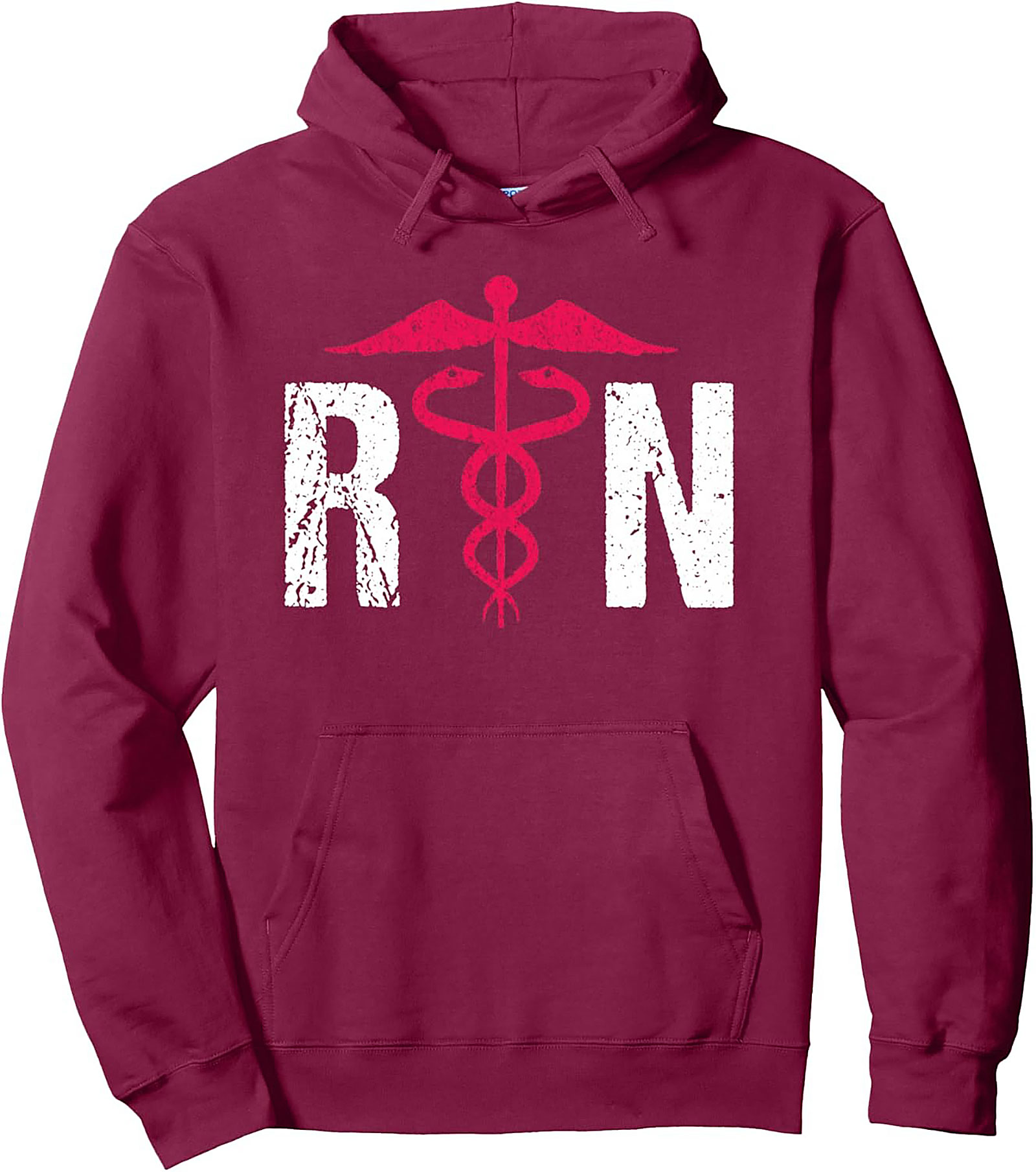RN Hoodie - Caduceus Graphic Pullover Nurse Gift & Apparel