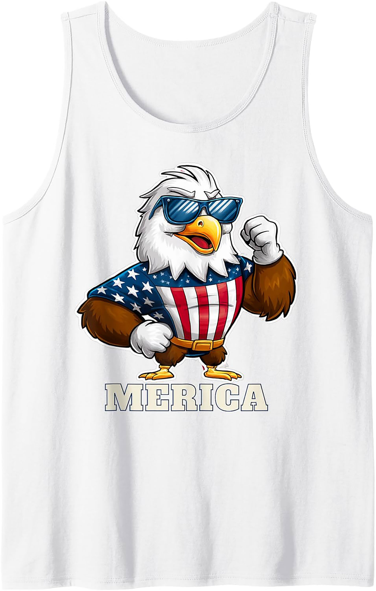 Patriotic Eagle 'Merica Graphic Tank Top | Unisex Summer Tee