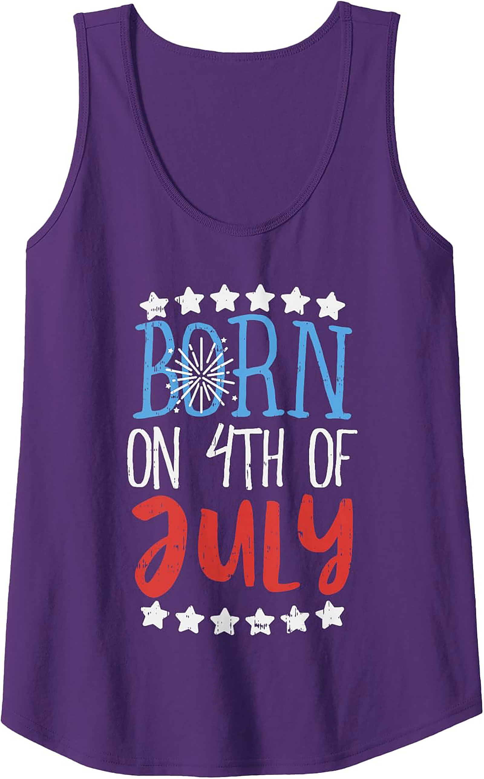 Born on 4th of July Tank Top | Patriotic Summer Graphic Tee