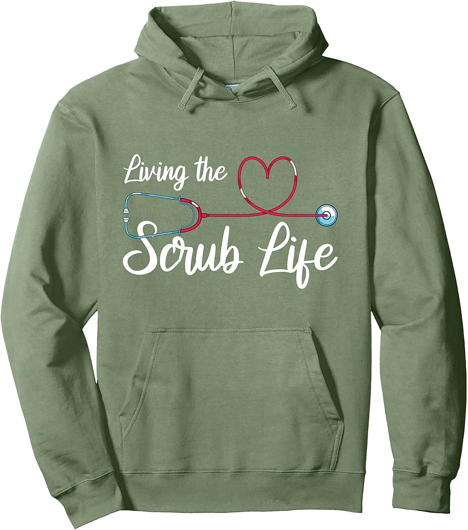 Living the Scrub Life Nurse Hoodie Cozy Healthcare Pullover