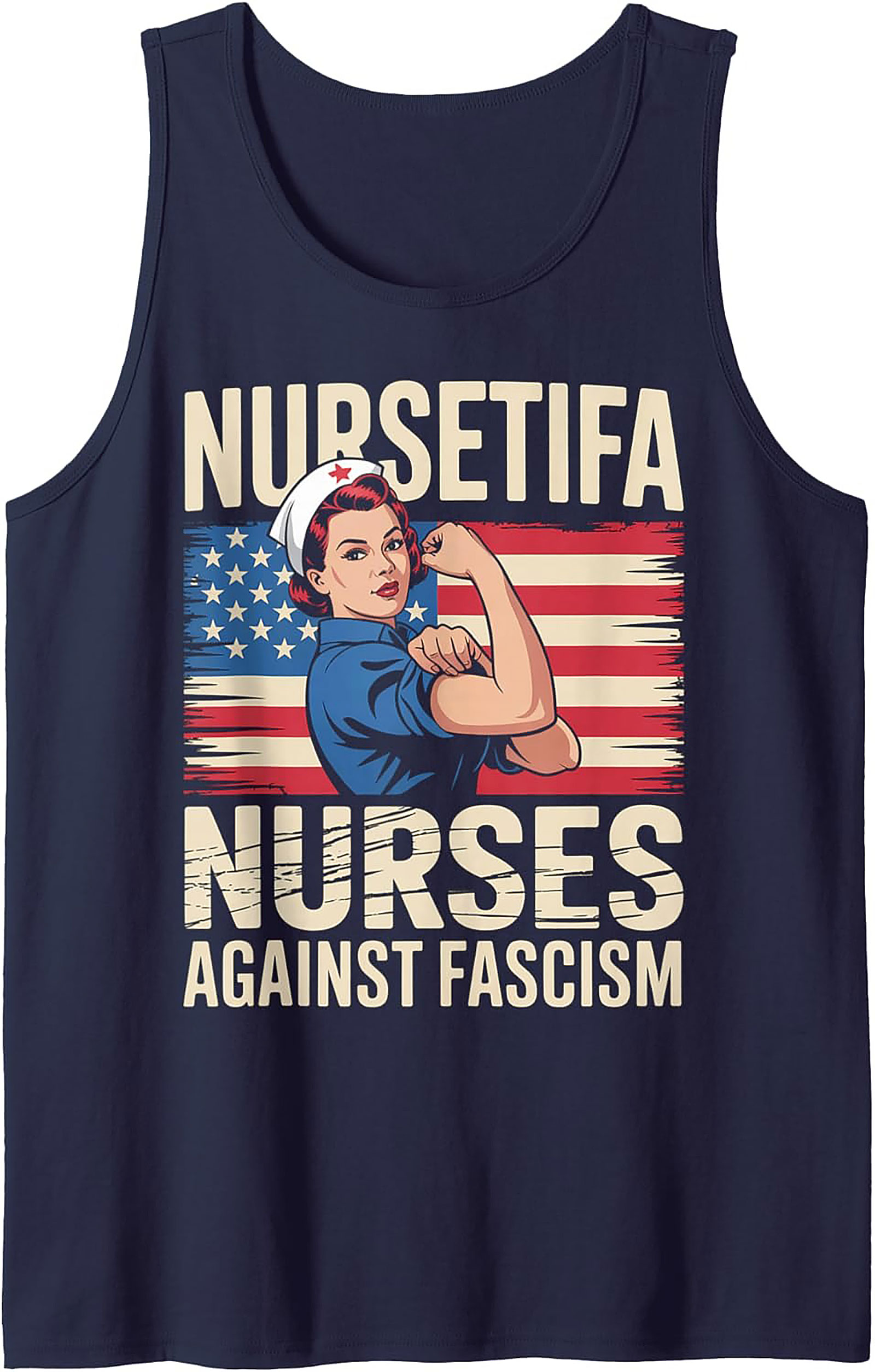  Nurses Against Fascism Tank Top Graphic Tank
