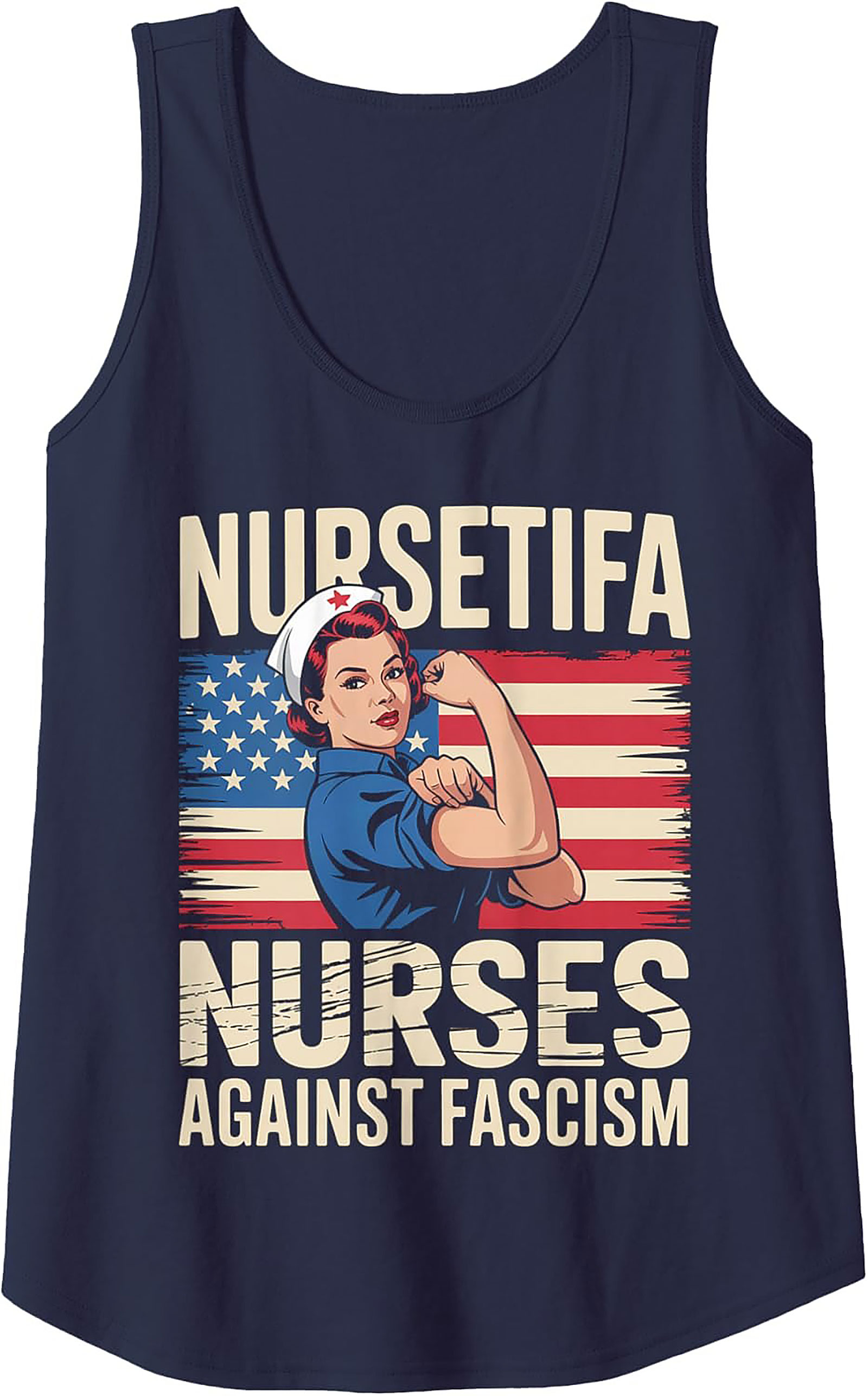  Nurses Against Fascism Tank Top Graphic Tank
