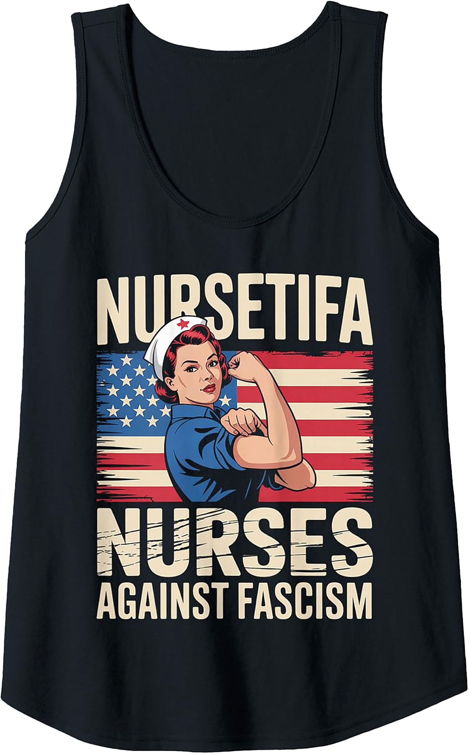  Nurses Against Fascism Tank Top Graphic Tank