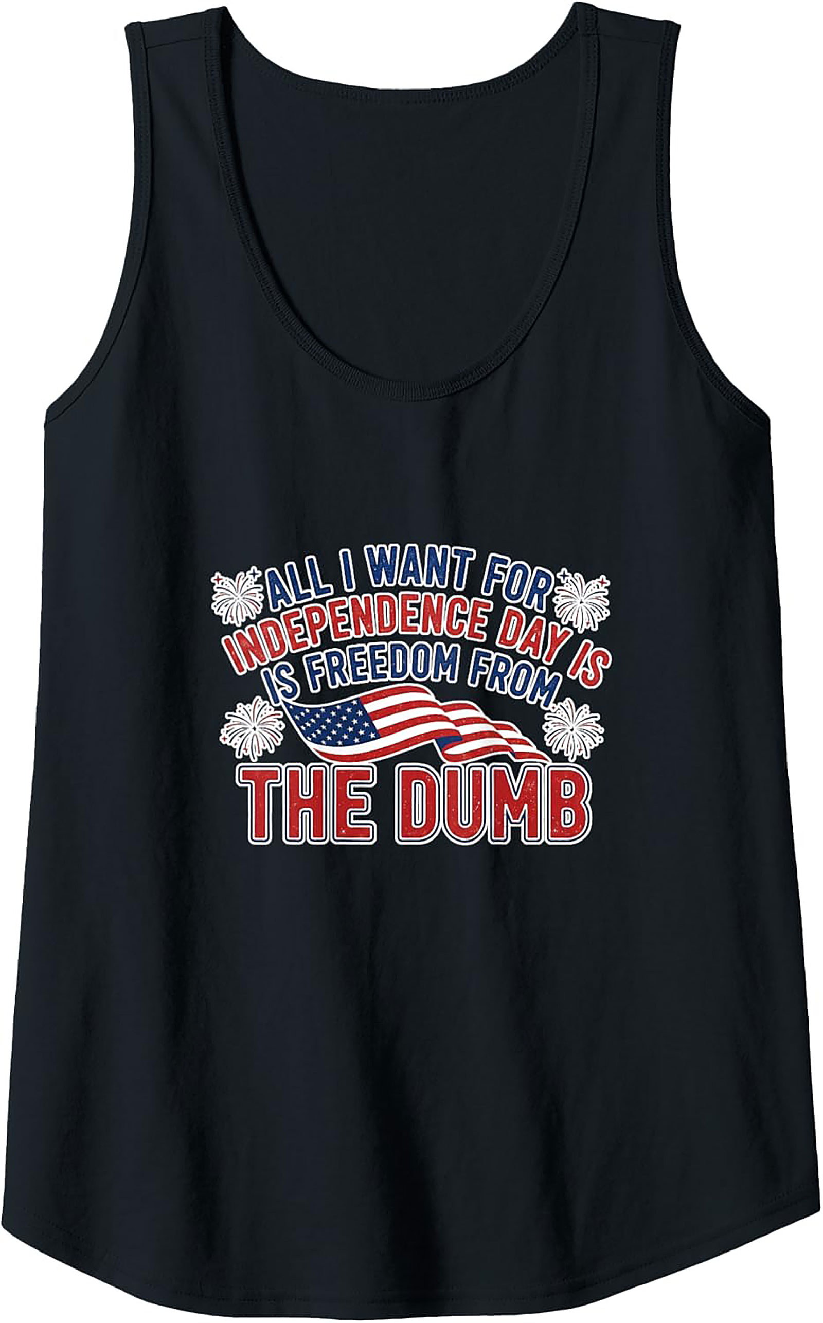 Freedom From The Dumb Independence Day Tank Top | Funny 4th