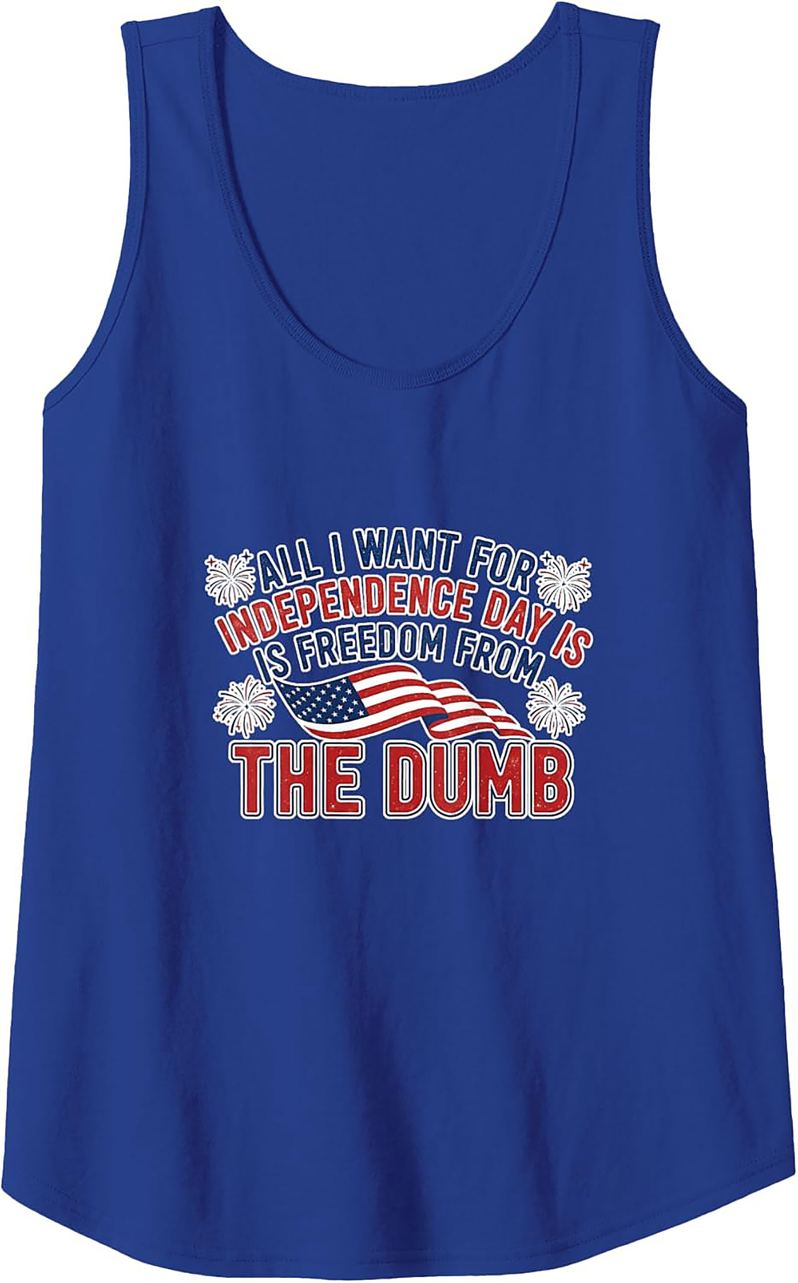 Freedom From The Dumb Independence Day Tank Top | Funny 4th