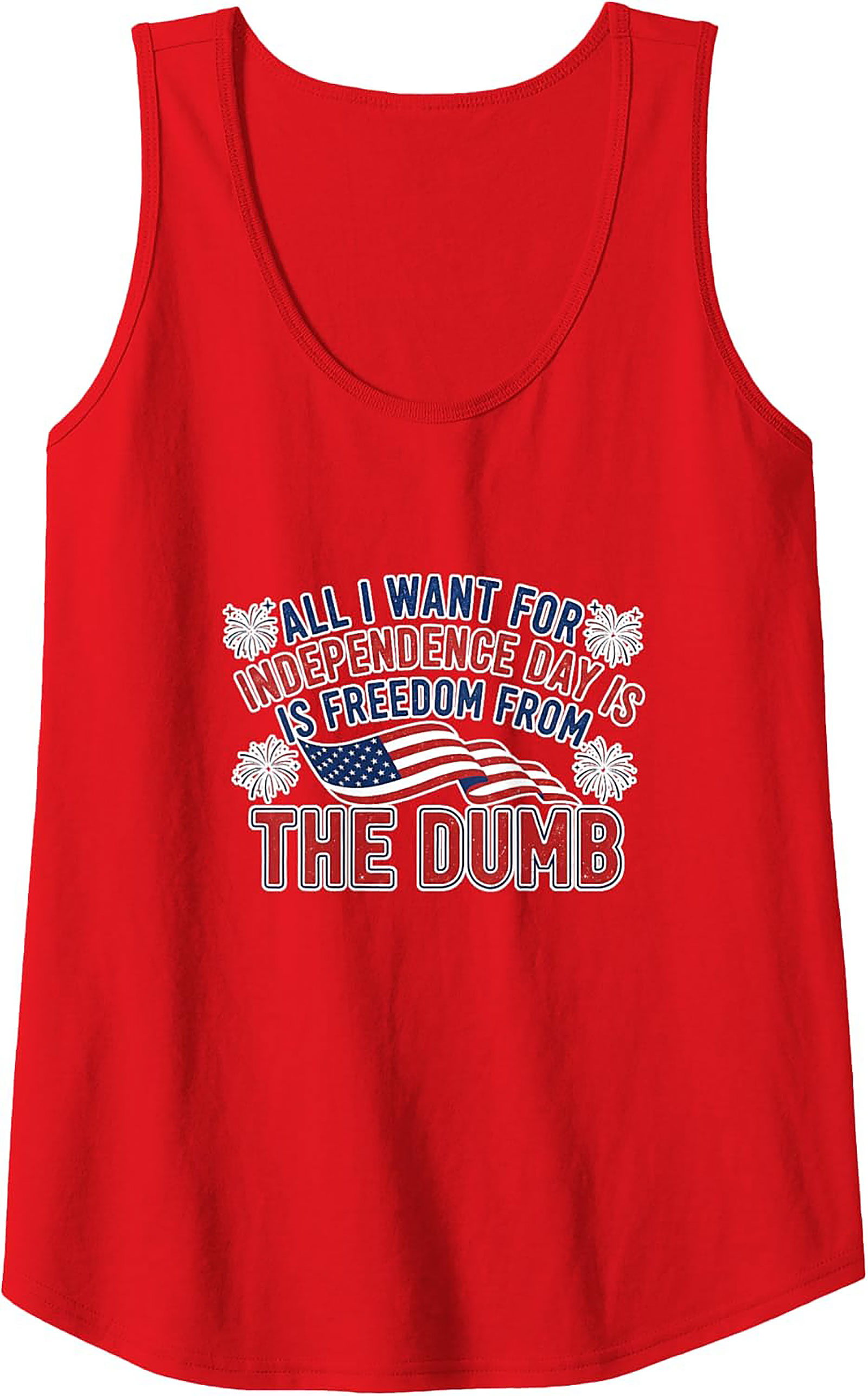 Freedom From The Dumb Independence Day Tank Top | Funny 4th