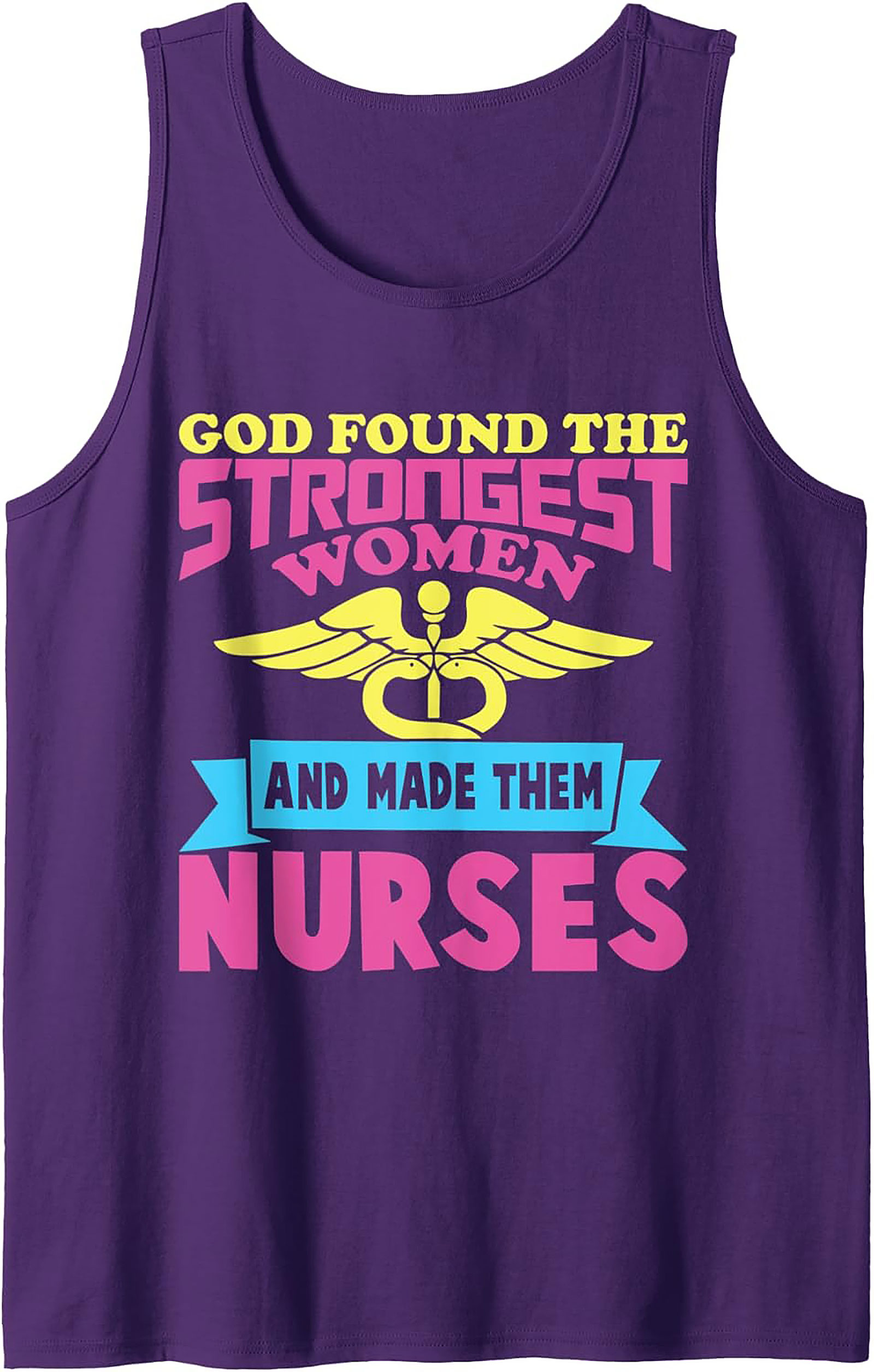Strongest Women Nurse Graphic Tank Top Breathable Cotton