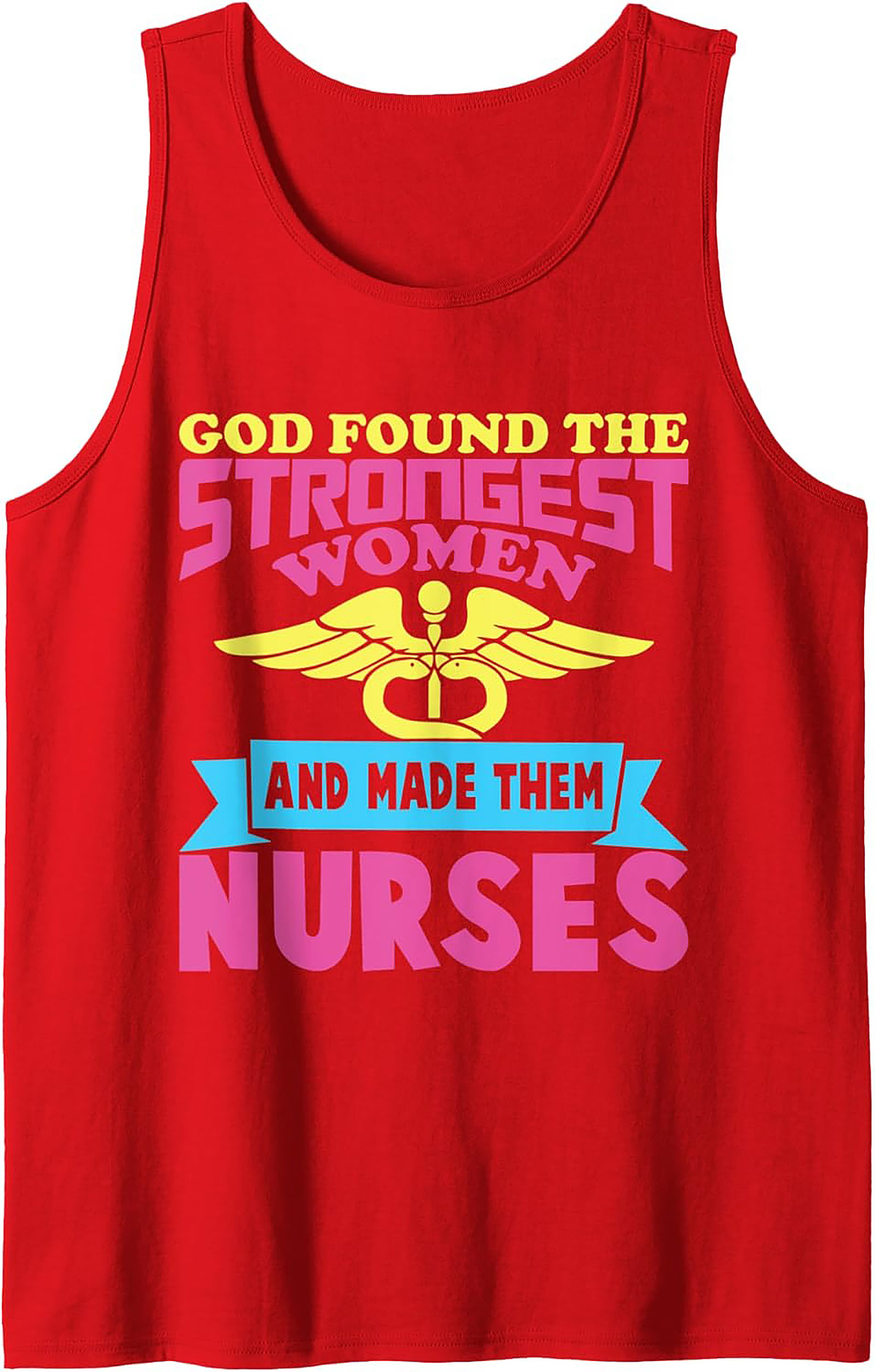 Strongest Women Nurse Graphic Tank Top Breathable Cotton