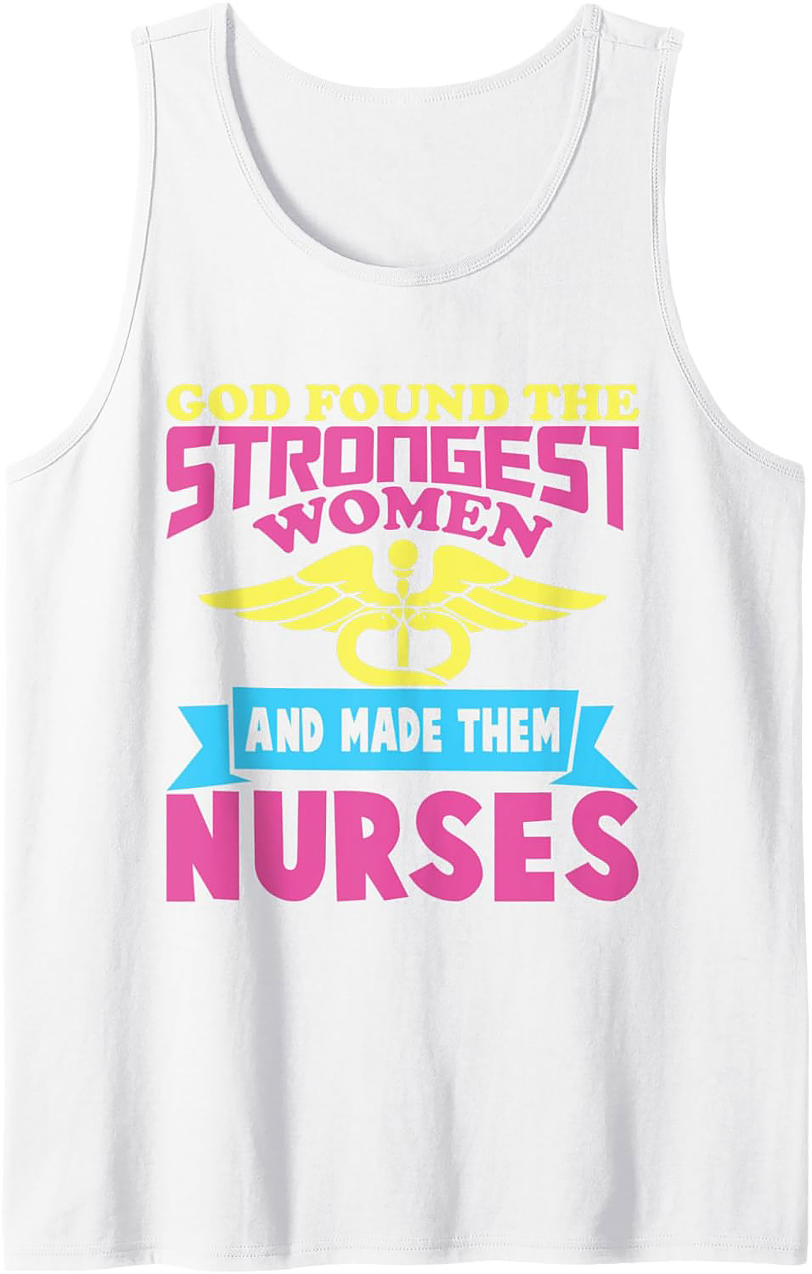 Strongest Women Nurse Graphic Tank Top Breathable Cotton