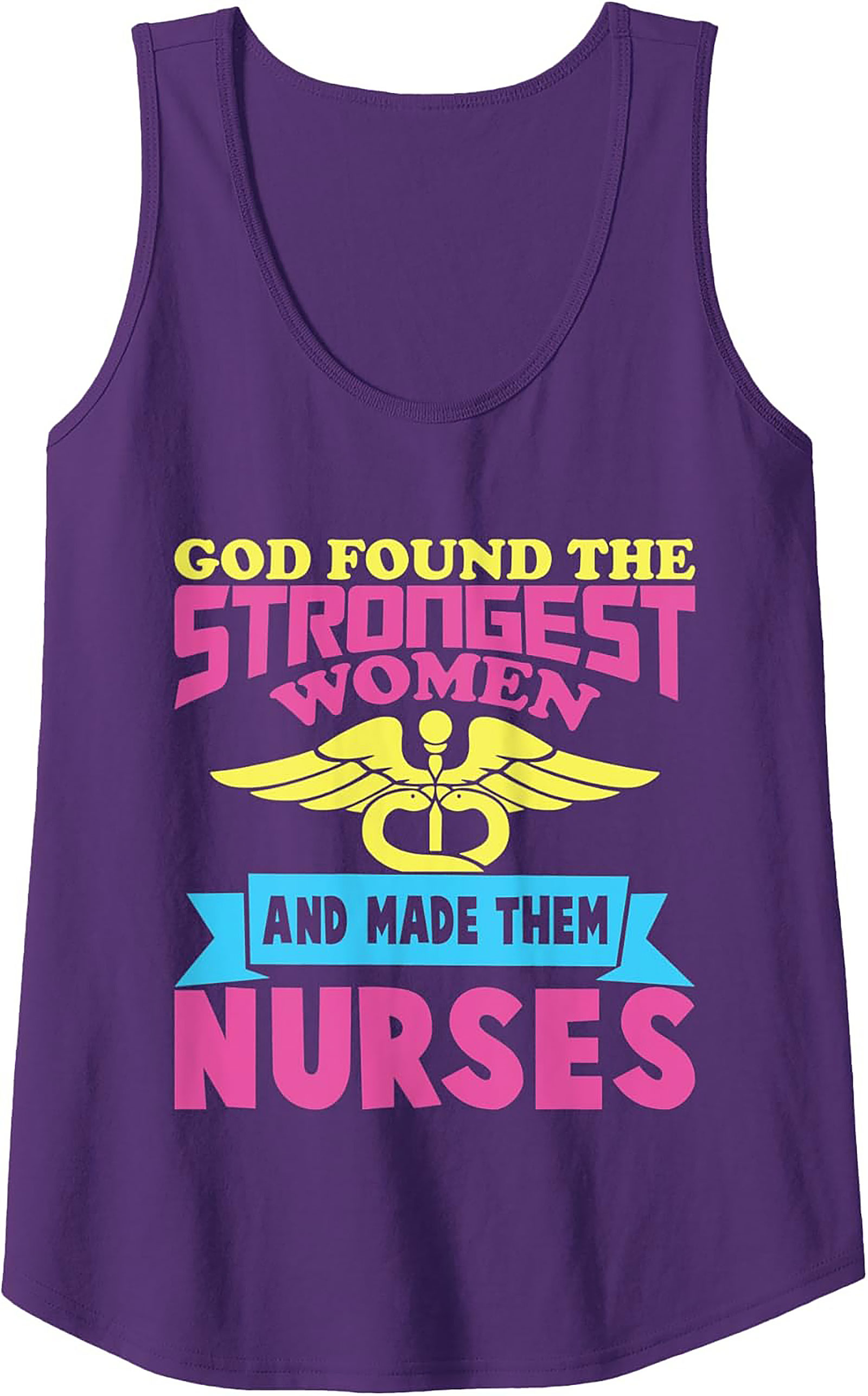 Strongest Women Nurse Graphic Tank Top Breathable Cotton