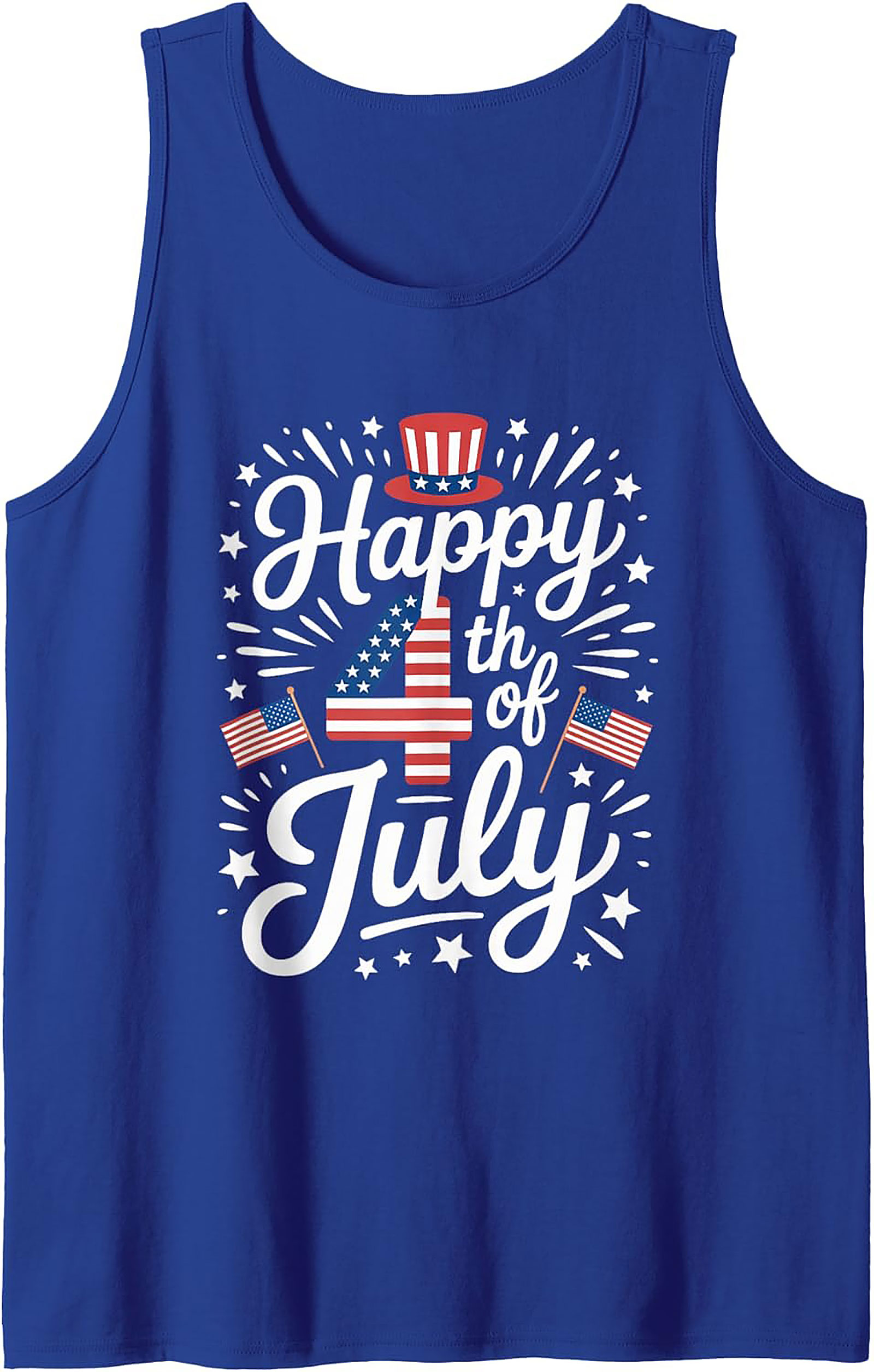 Happy 4th of July Tank Top | Patriotic Unisex Graphic Tee