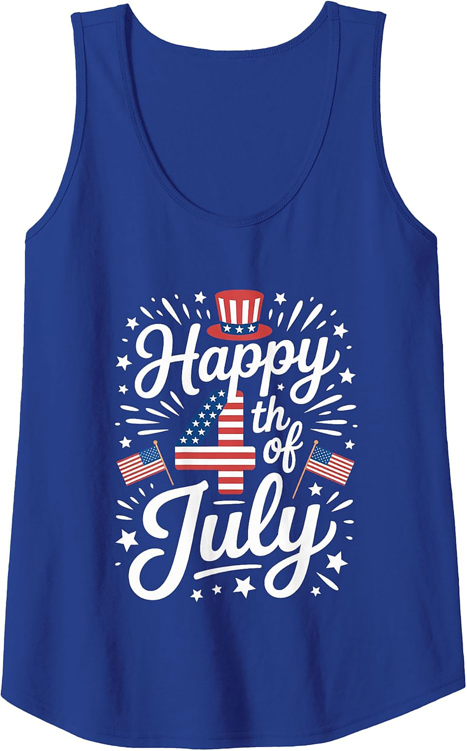 Happy 4th of July Tank Top | Patriotic Unisex Graphic Tee