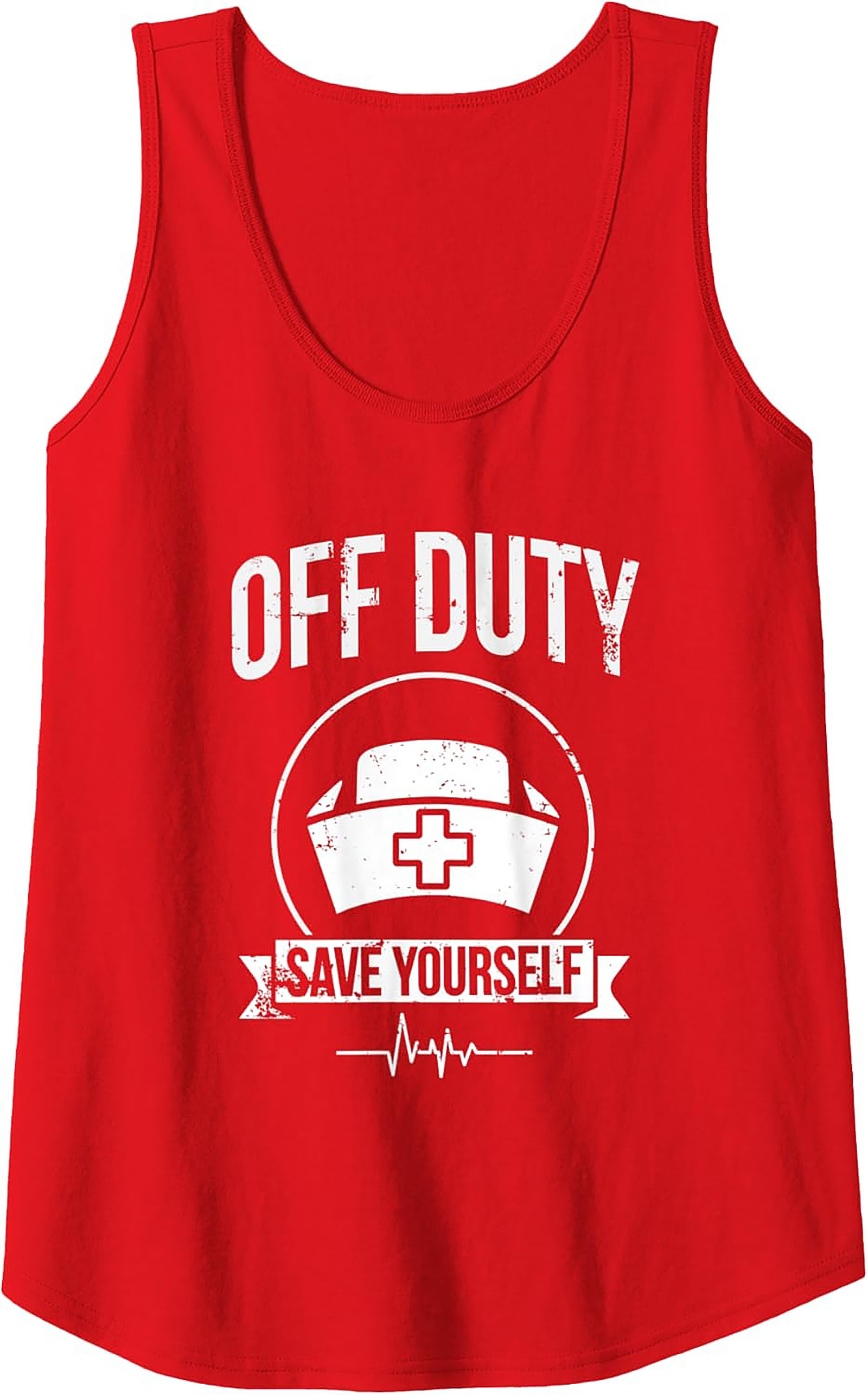 Off Duty Save Yourself Nurse Tank Top | Funny Nursing Gift