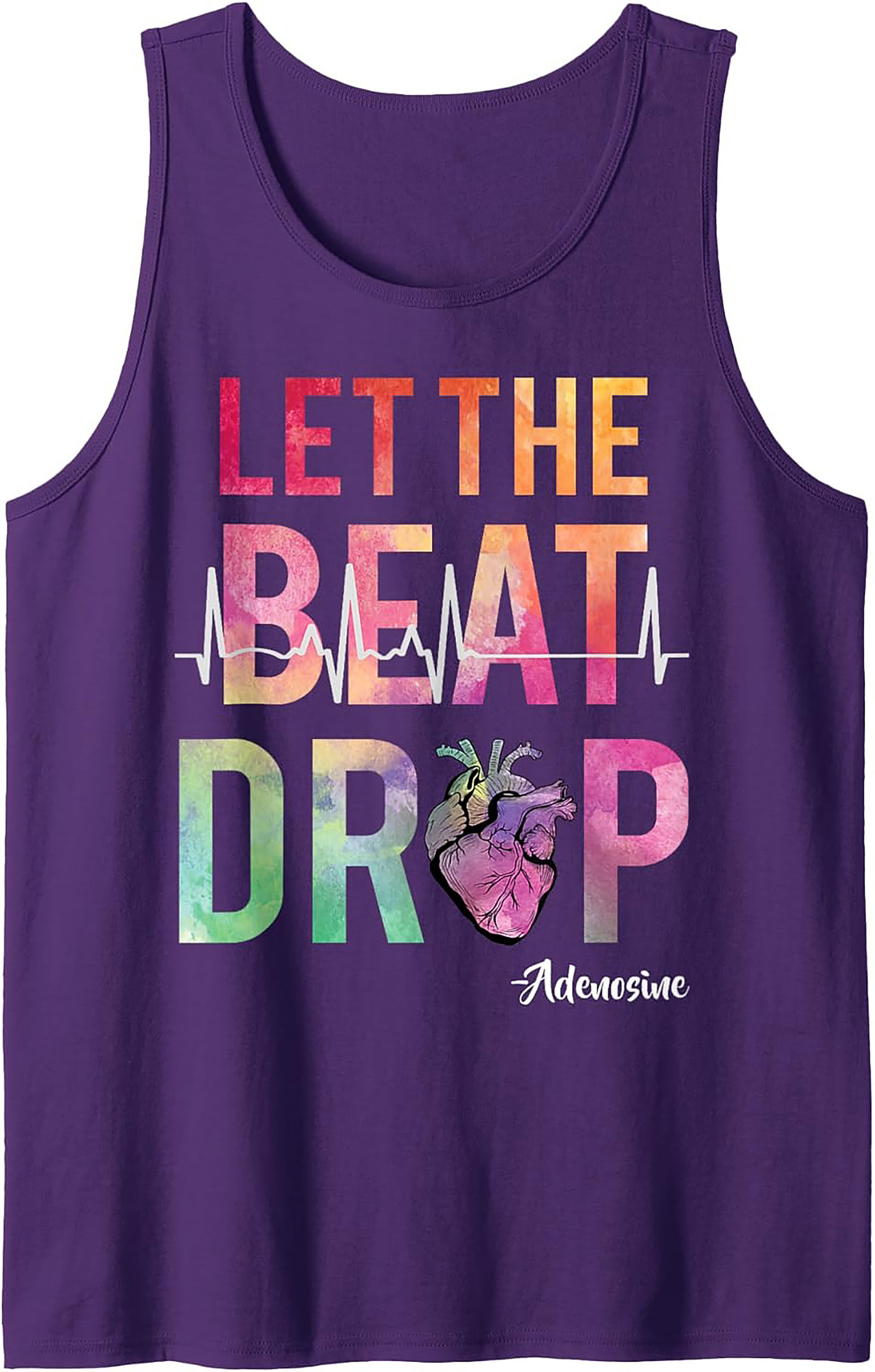 Adenosine Let The Beat Drop Cardiology Graphic Tank Top