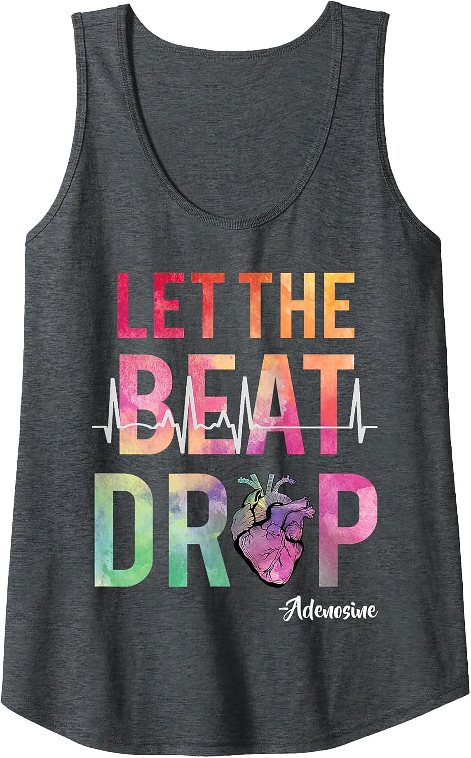 Adenosine Let The Beat Drop Cardiology Graphic Tank Top