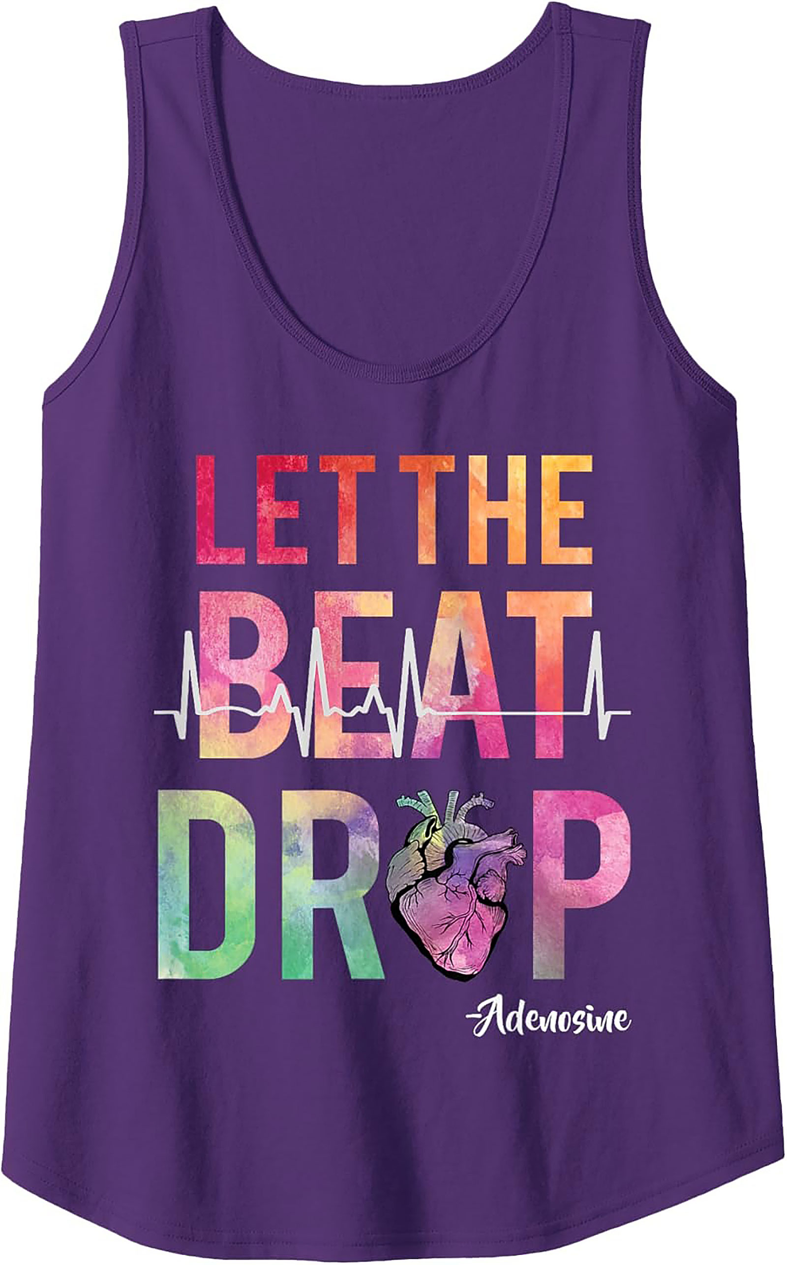 Adenosine Let The Beat Drop Cardiology Graphic Tank Top