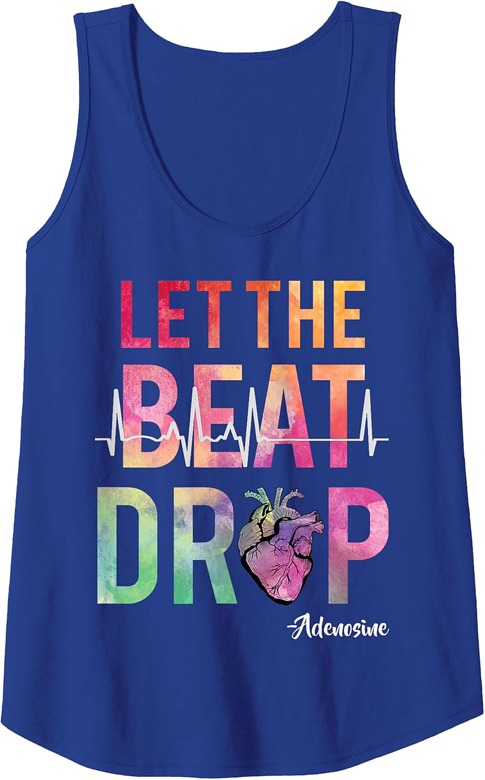 Adenosine Let The Beat Drop Cardiology Graphic Tank Top