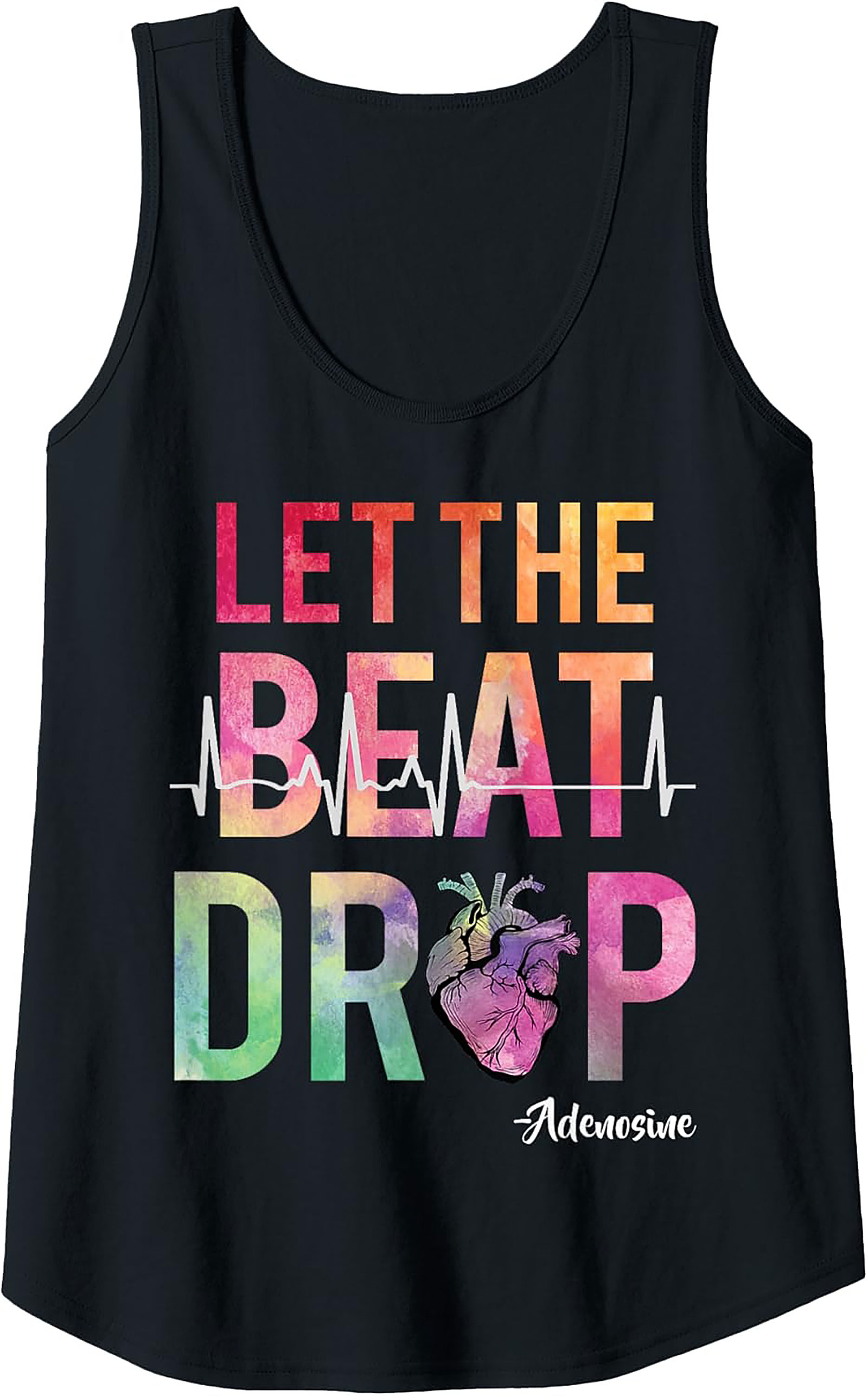 Adenosine Let The Beat Drop Cardiology Graphic Tank Top