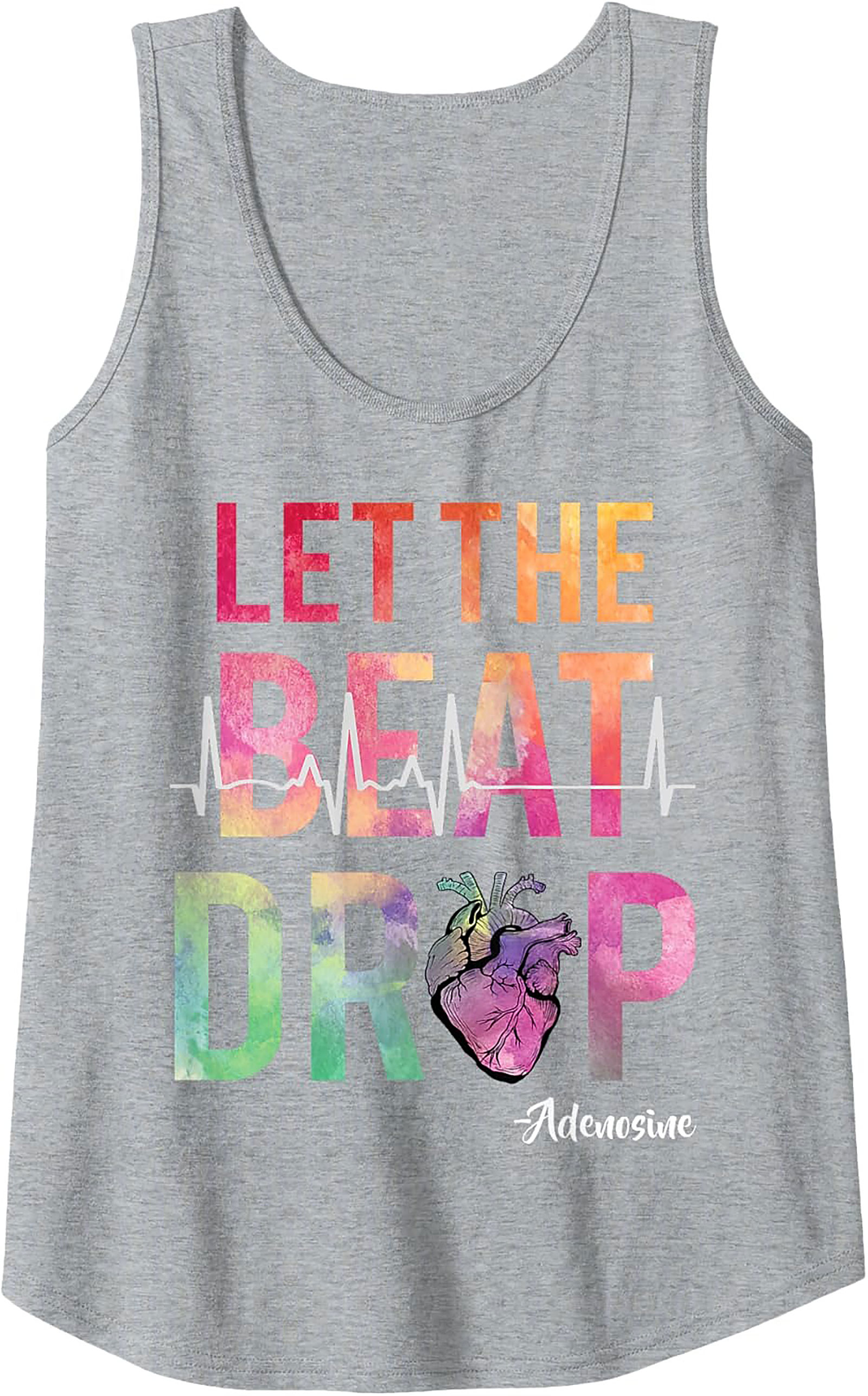 Adenosine Let The Beat Drop Cardiology Graphic Tank Top