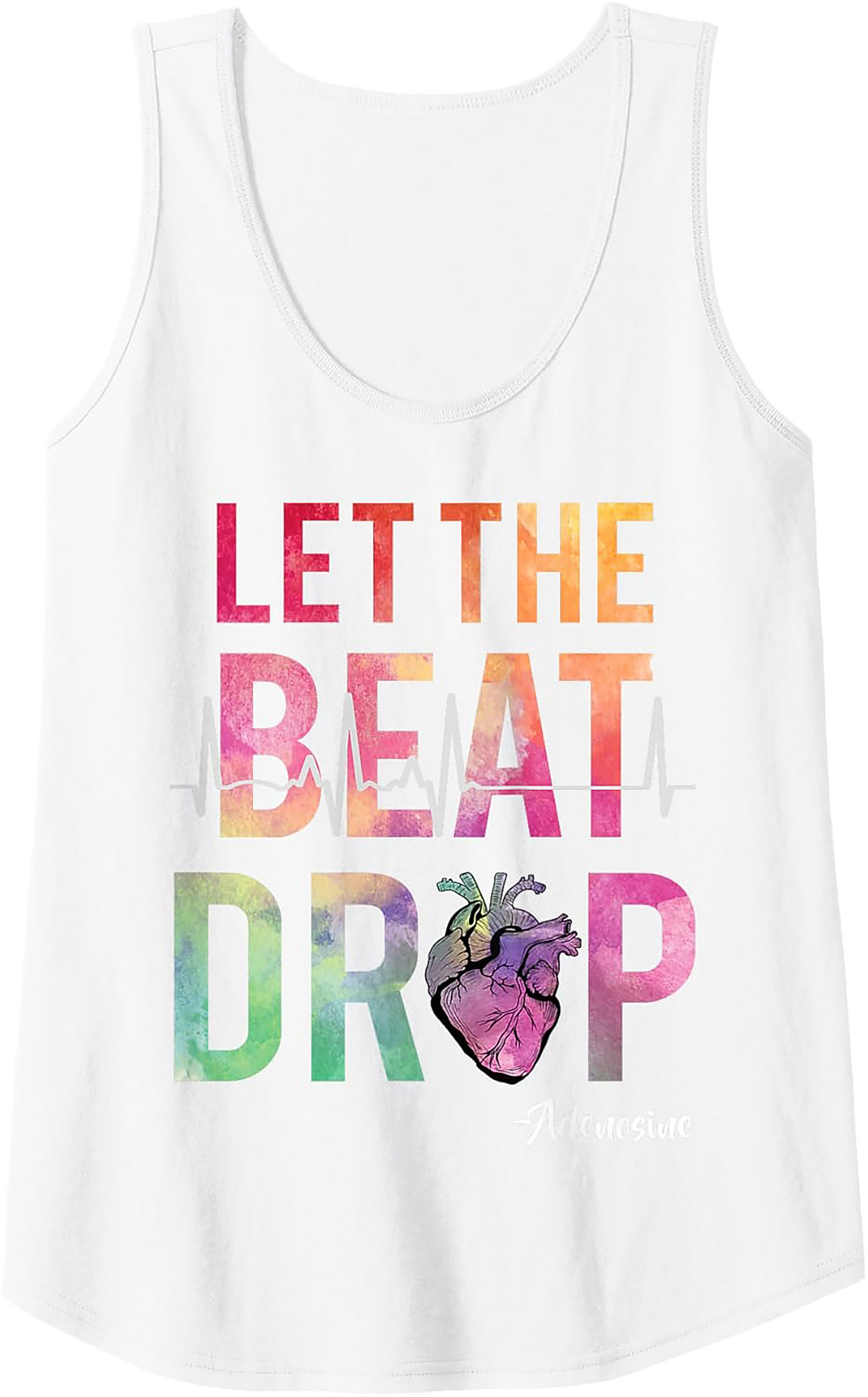 Adenosine Let The Beat Drop Cardiology Graphic Tank Top
