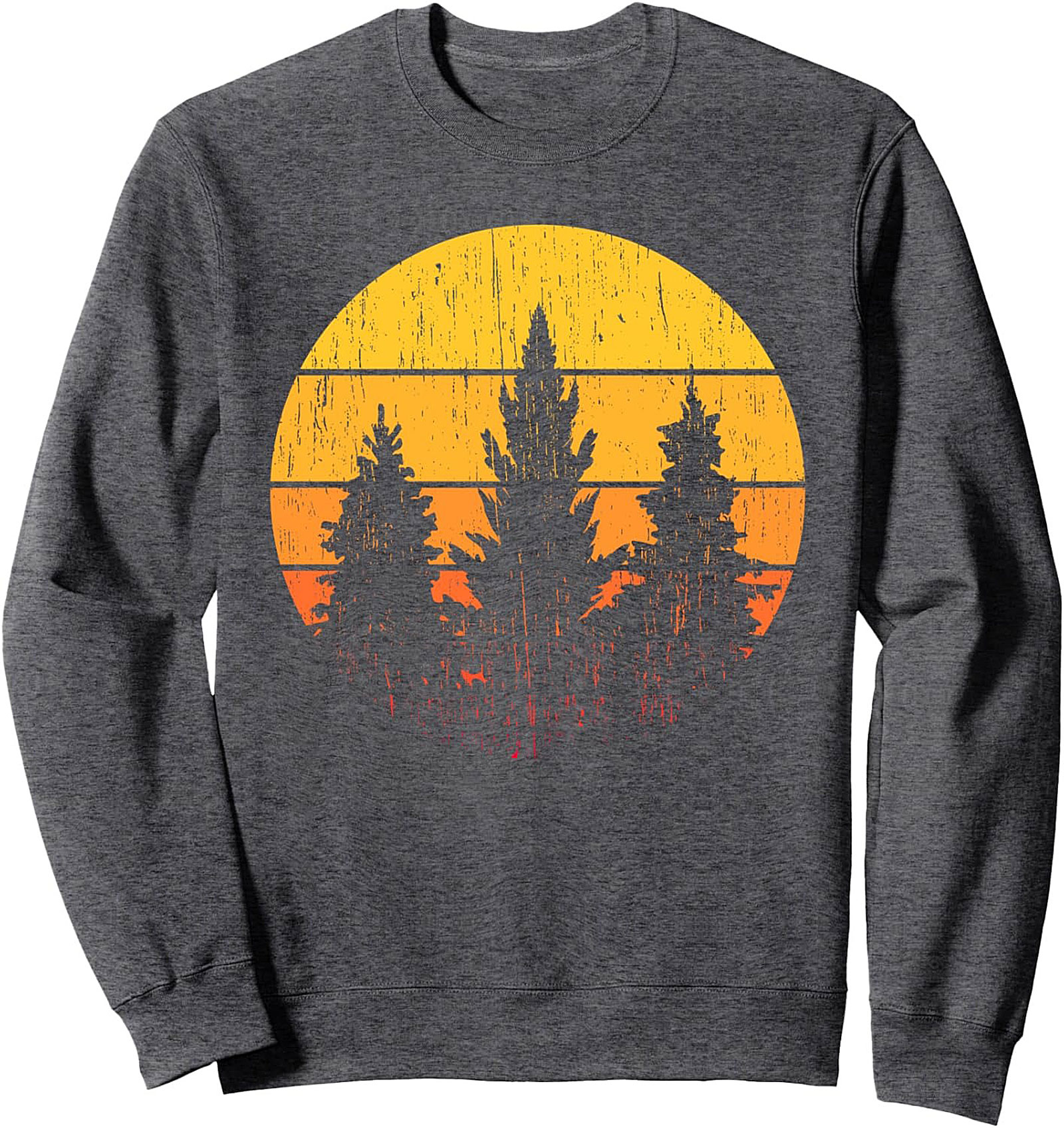 Vintage Pine Tree Sunset Graphic Sweatshirt