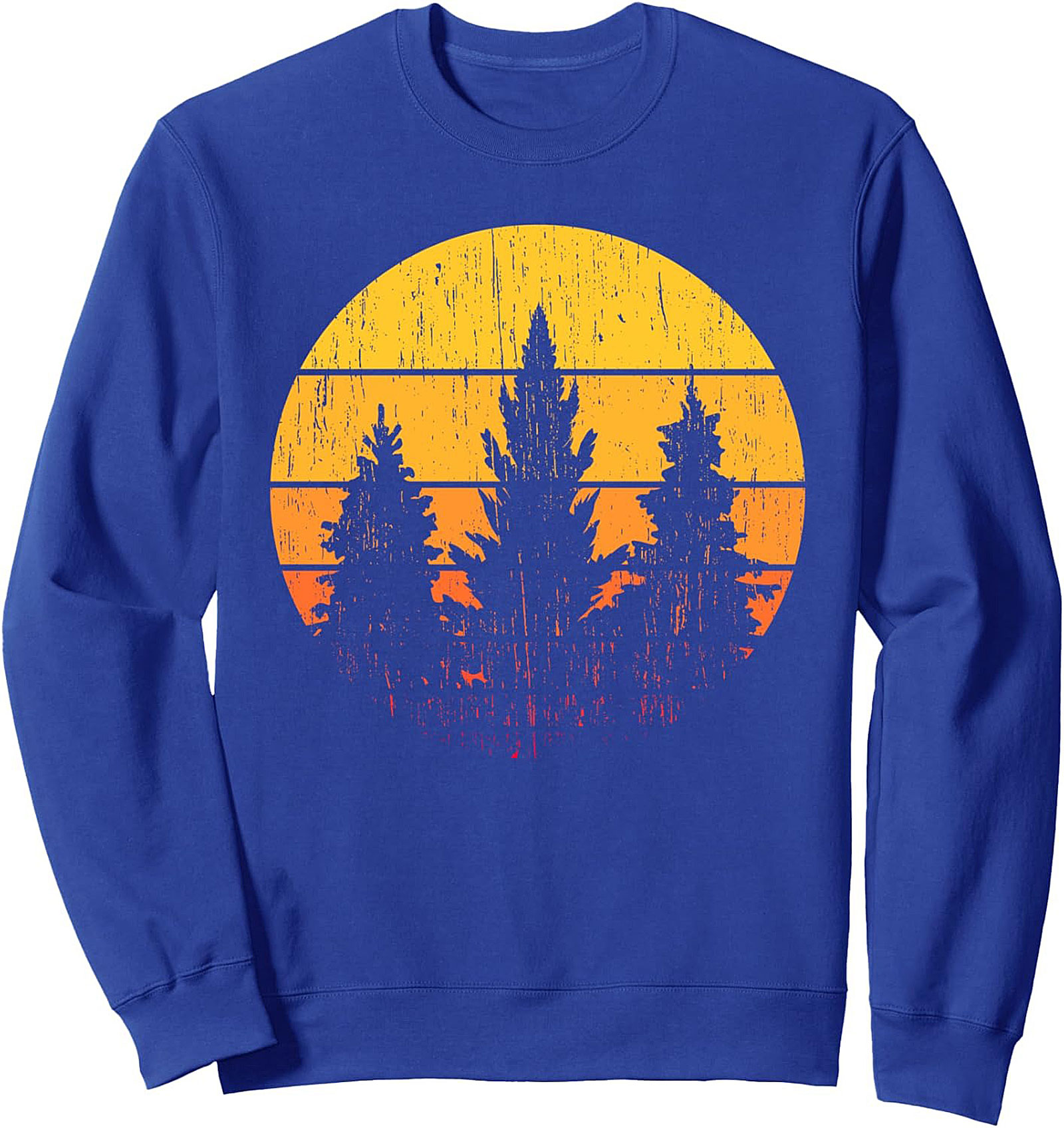 Vintage Pine Tree Sunset Graphic Sweatshirt