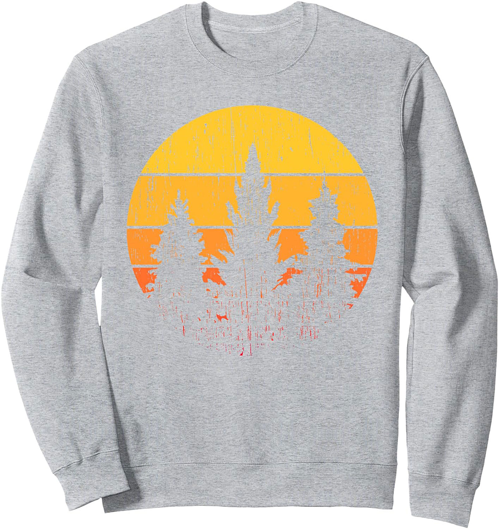Vintage Pine Tree Sunset Graphic Sweatshirt