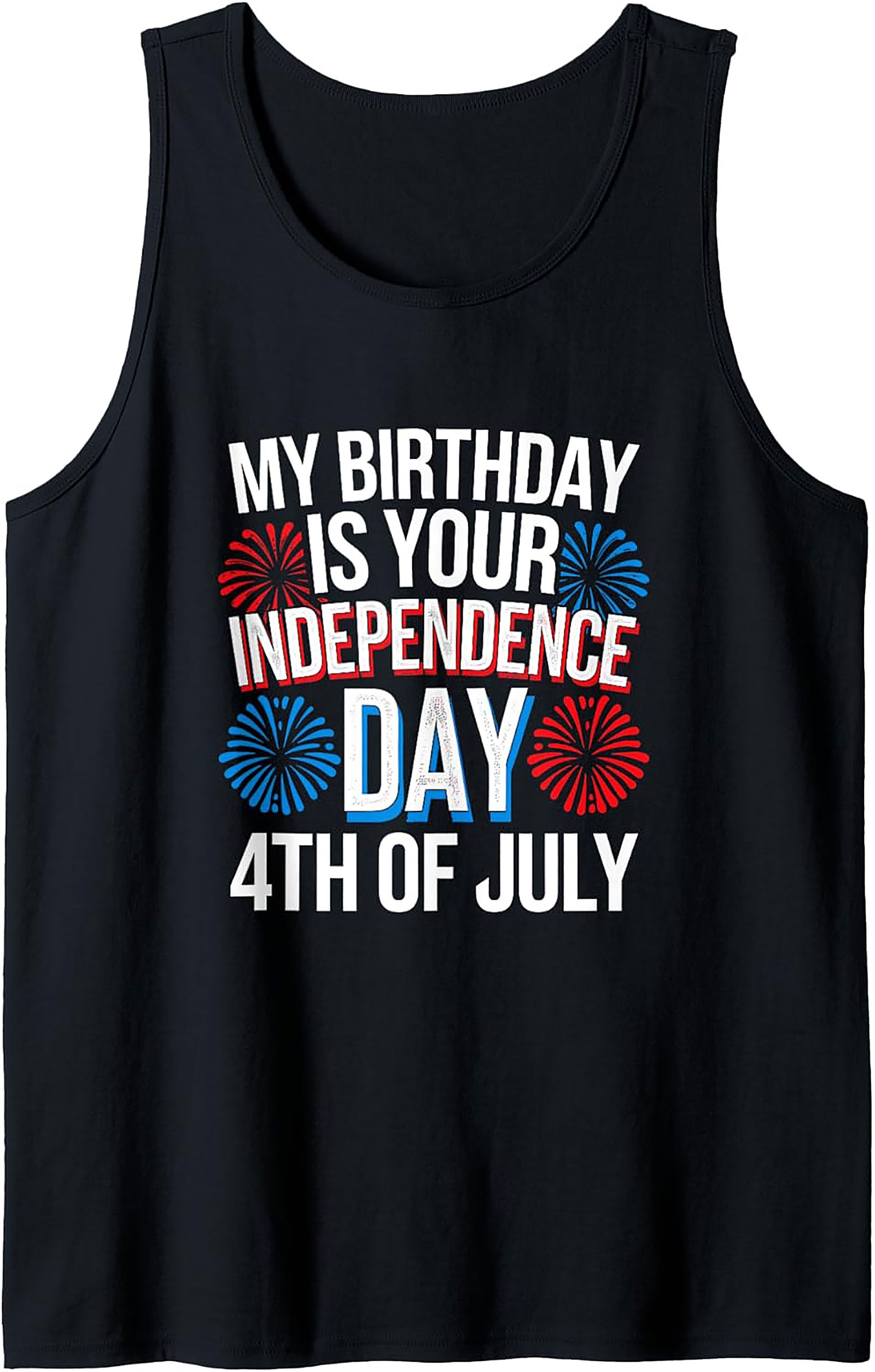 July 4th Birthday Tank Top - Patriotic Independence Day Graphic