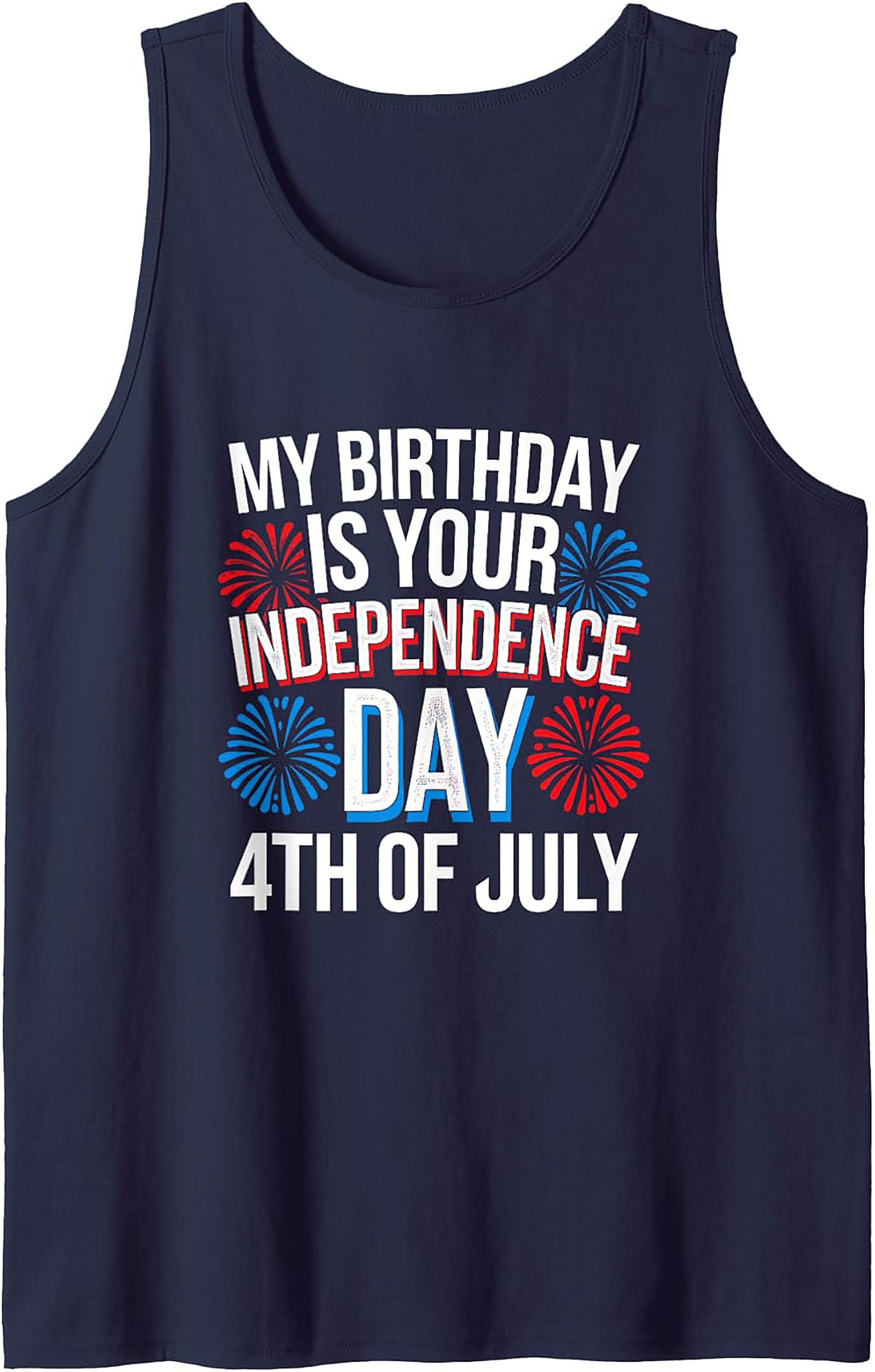 July 4th Birthday Tank Top - Patriotic Independence Day Graphic