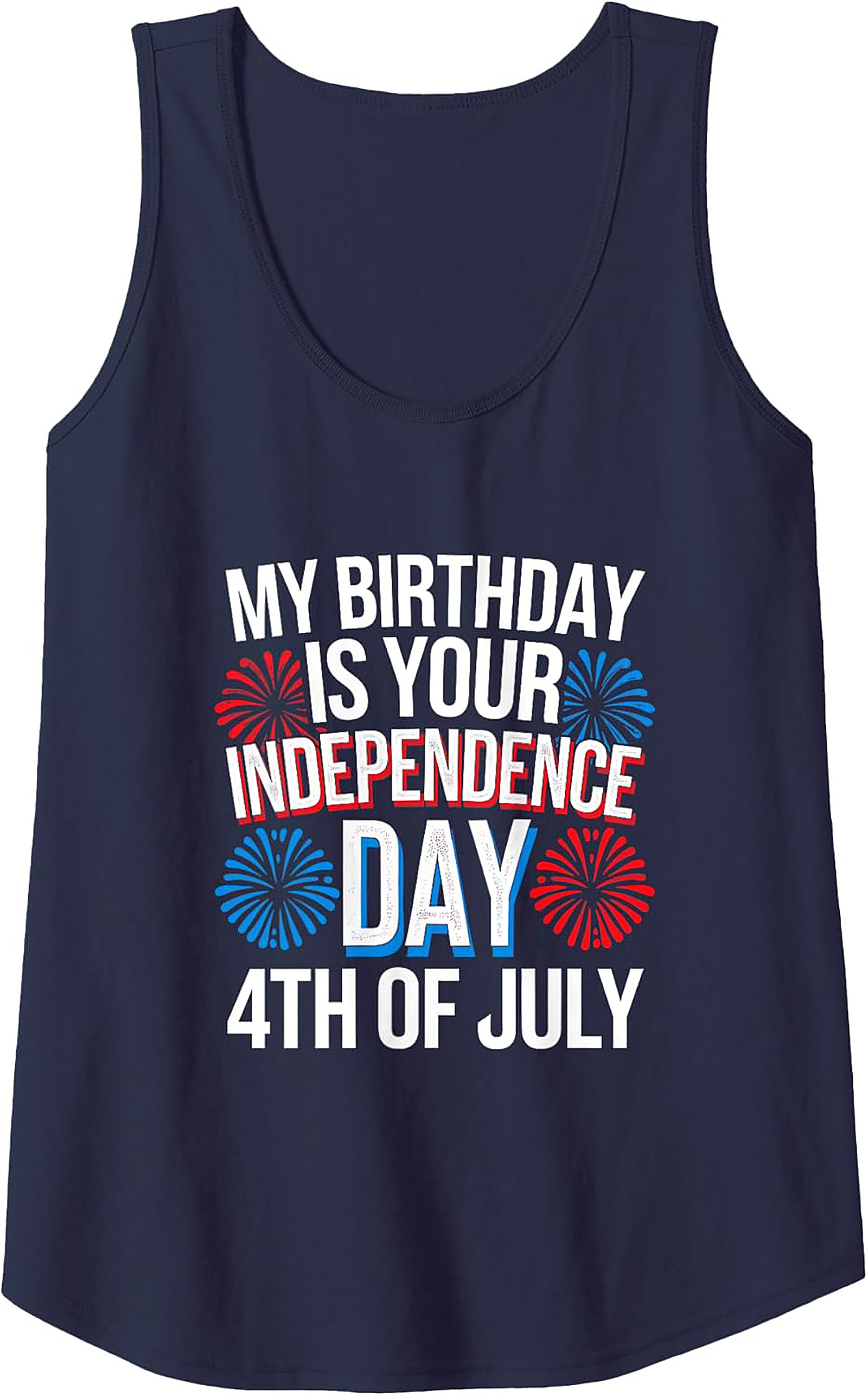 July 4th Birthday Tank Top - Patriotic Independence Day Graphic